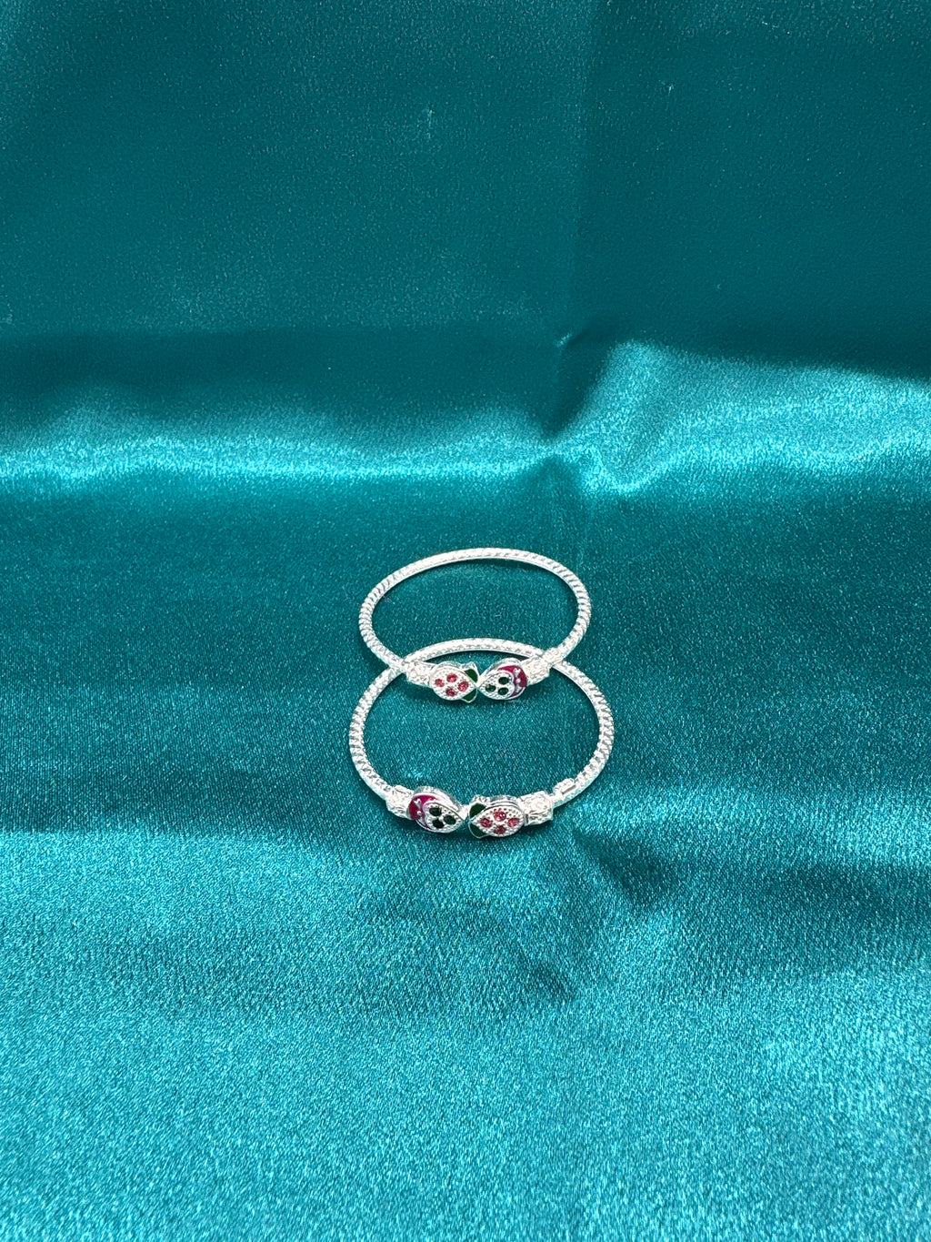Fancy Silver baby bangles