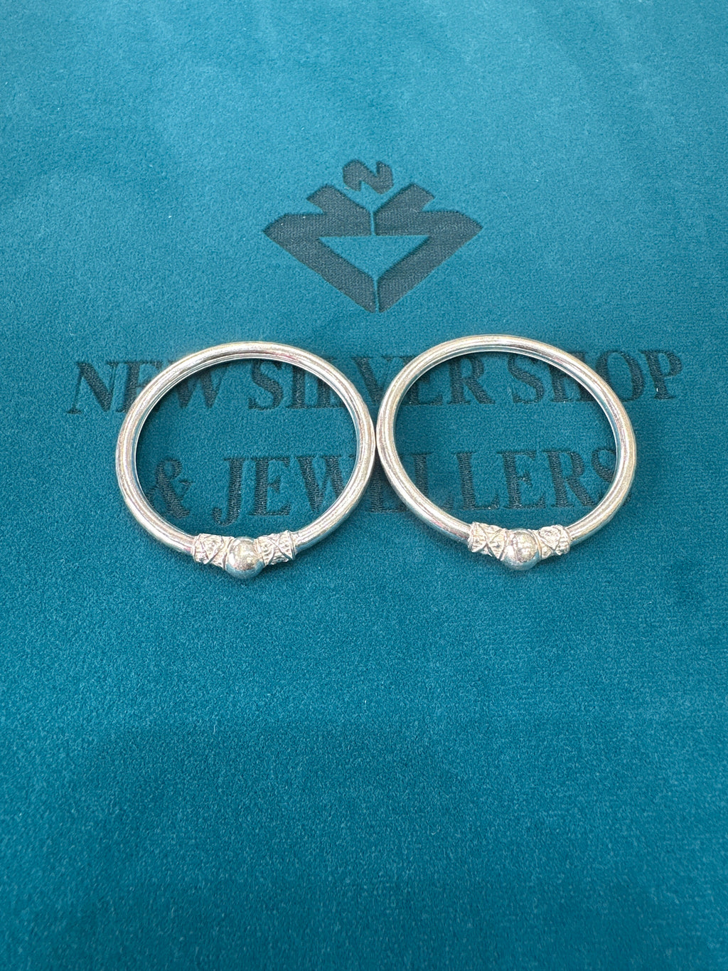 Fancy Silver baby bangles