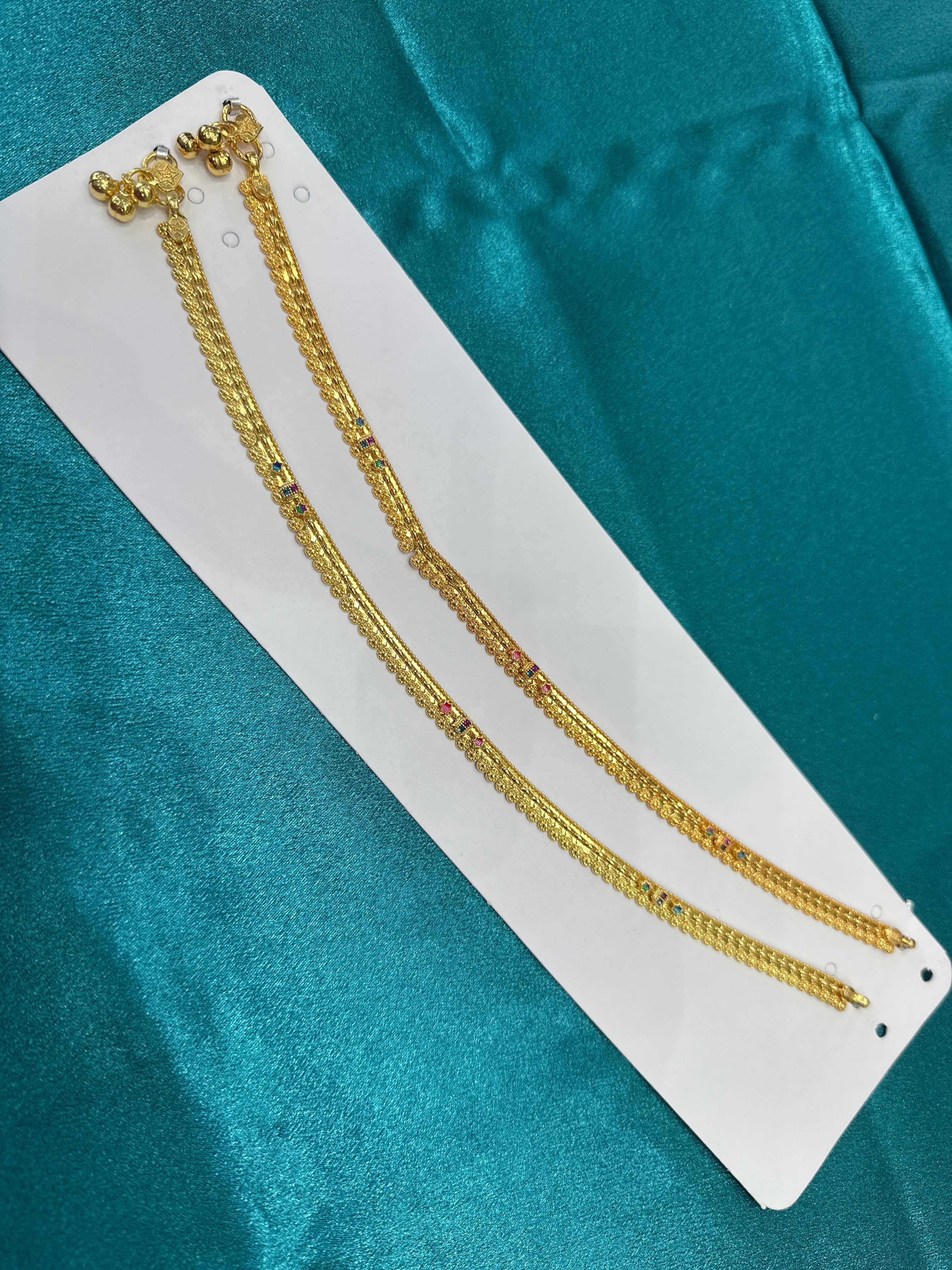 Women’s Fancy/Traditional Silver Gold plated Anklet