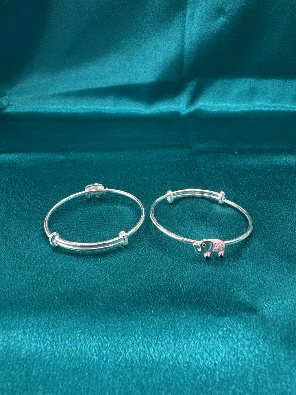 Fancy Silver baby bangles