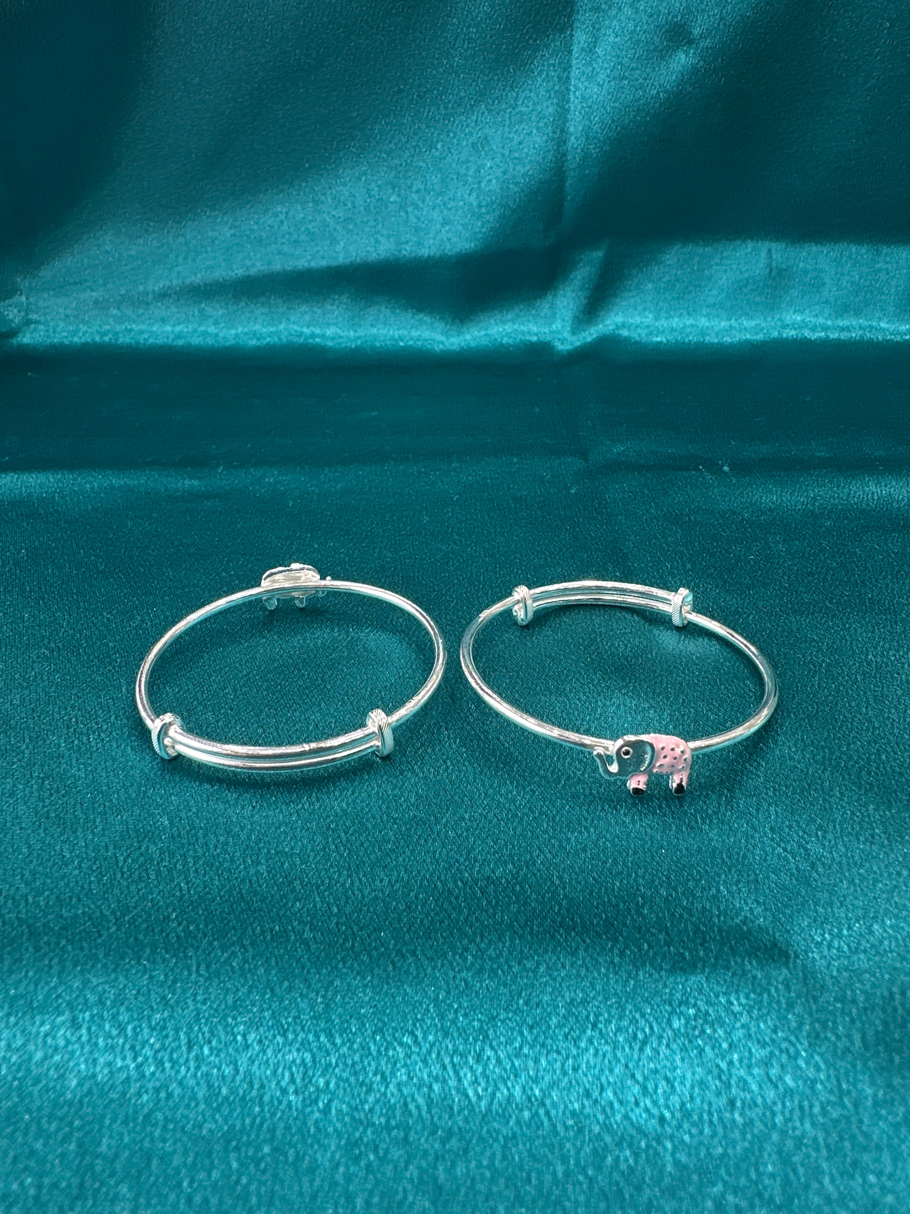 Fancy Silver baby bangles