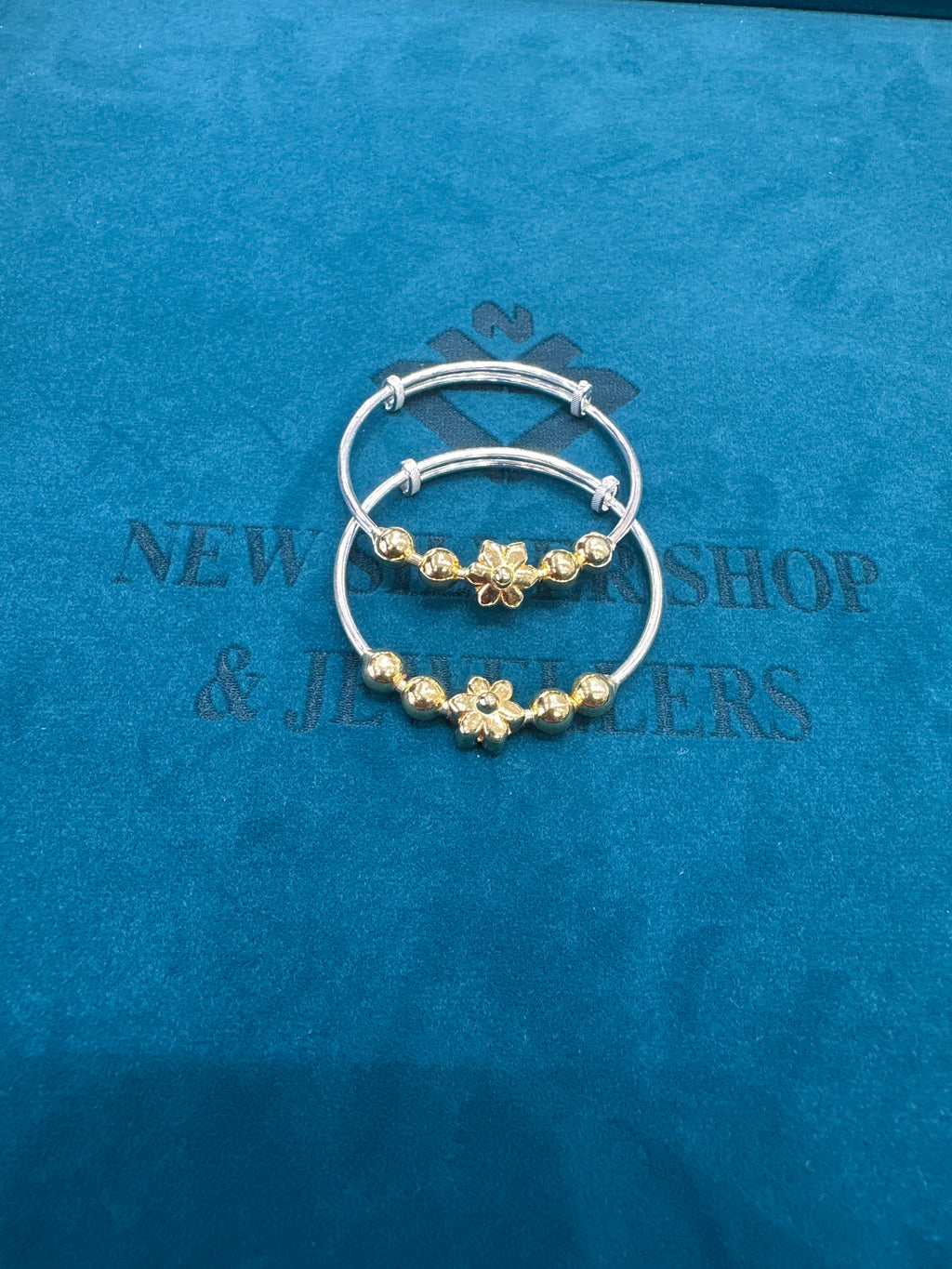 Fancy Silver baby bangles