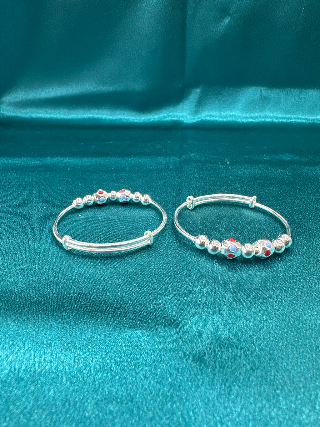 Fancy Silver baby bangles