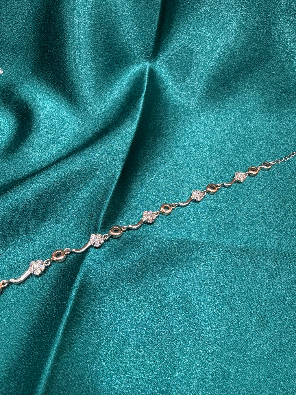 Women’s Fancy Silver 925 Bracelet w/ rose gold plating