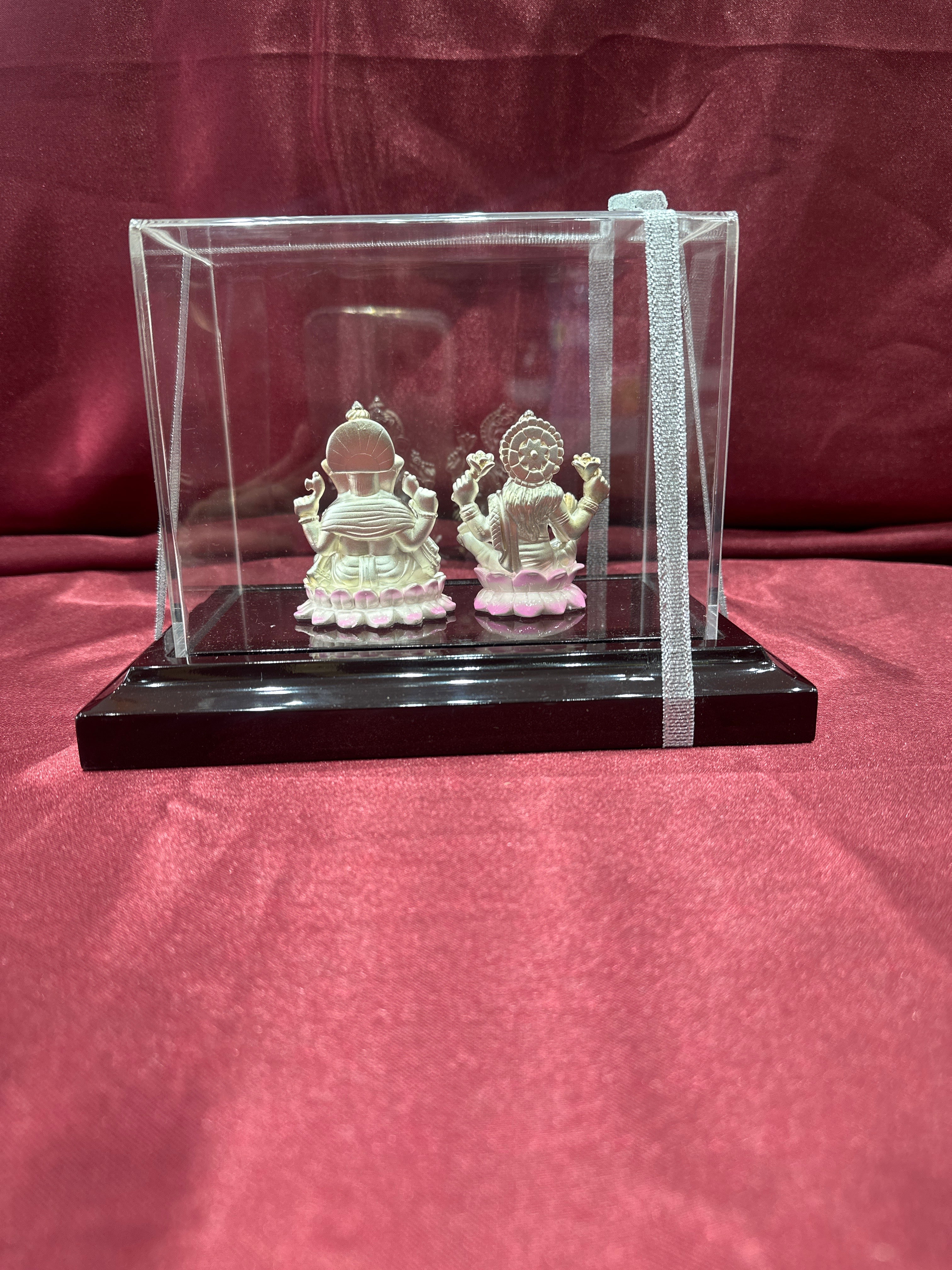 Pure Silver Lakshmi Ganesh  Idol (Murti)