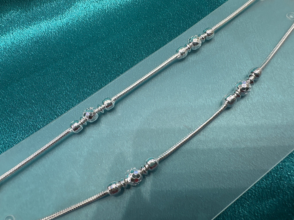 Fancy Silver baby anklet(Size: 2-3 year old)