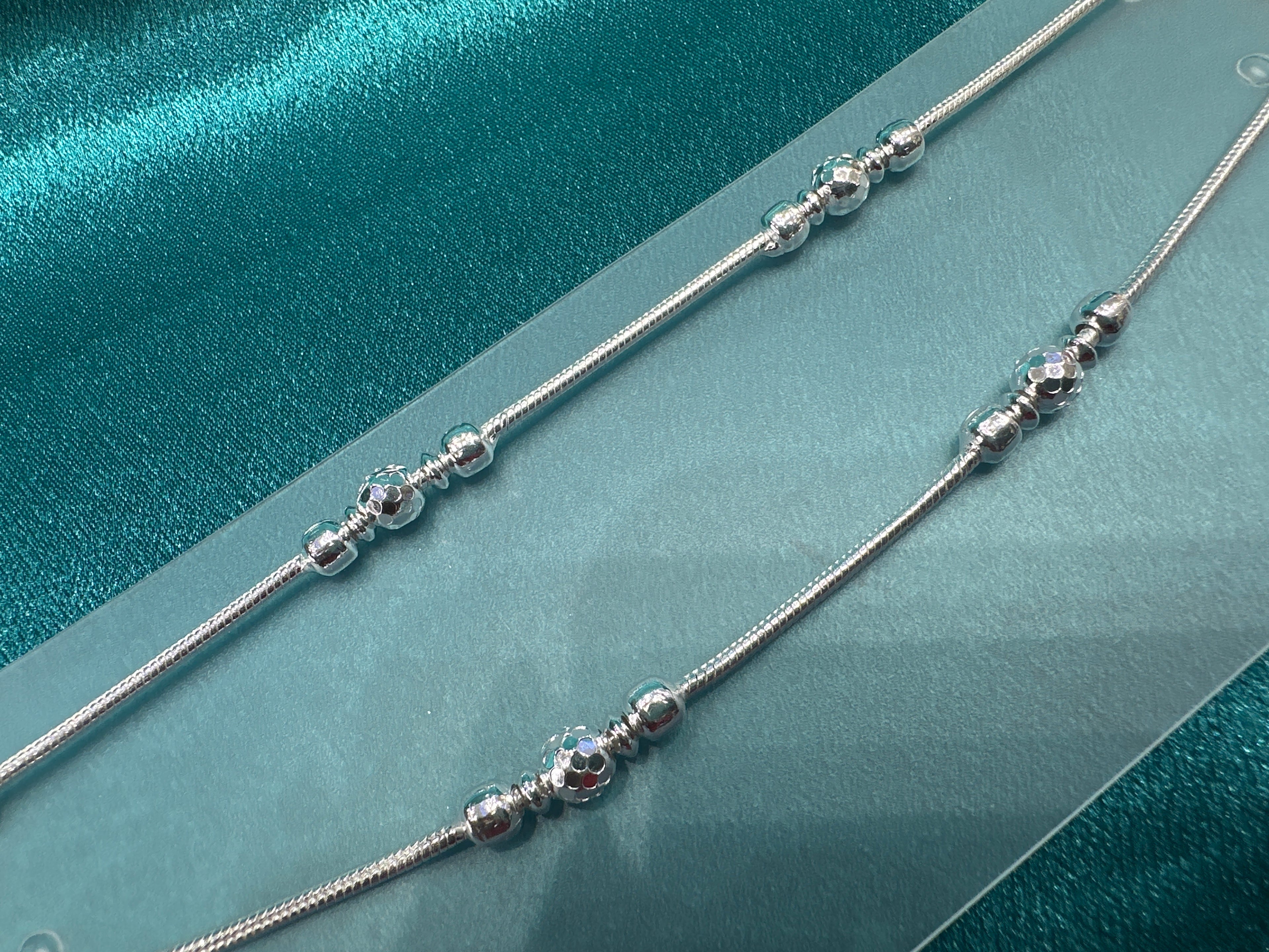 Fancy Silver baby anklet(Size: 2-3 year old)