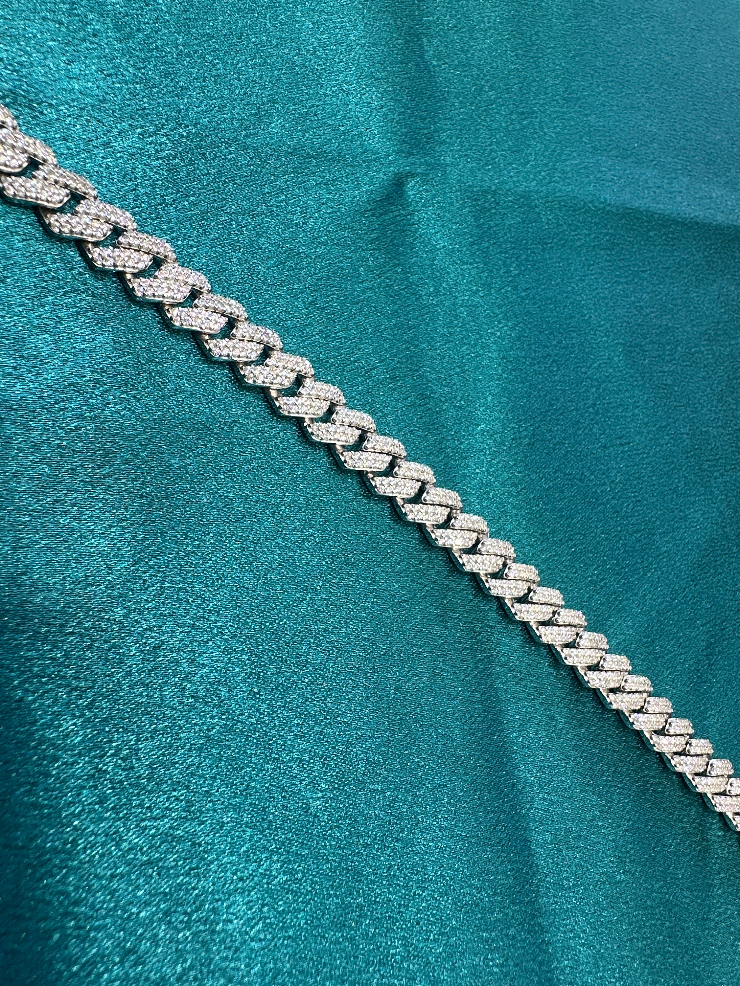 Men’s iced out silver 925 bracelet w/ CZ diamonds (8mm)