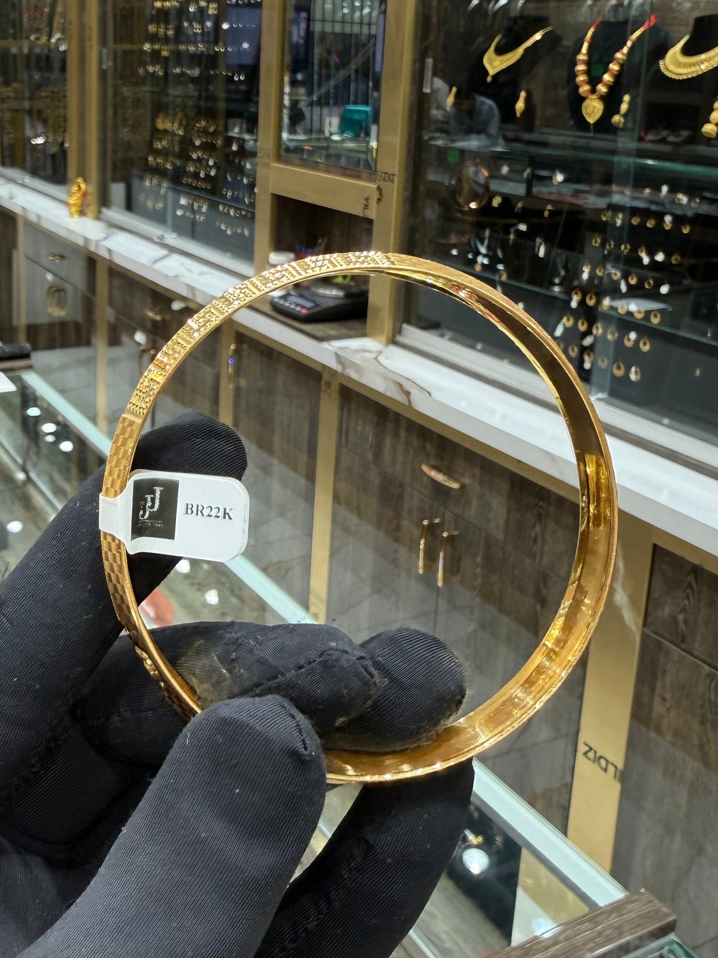 22K Gold Men’s CNC Kara w/Khanda