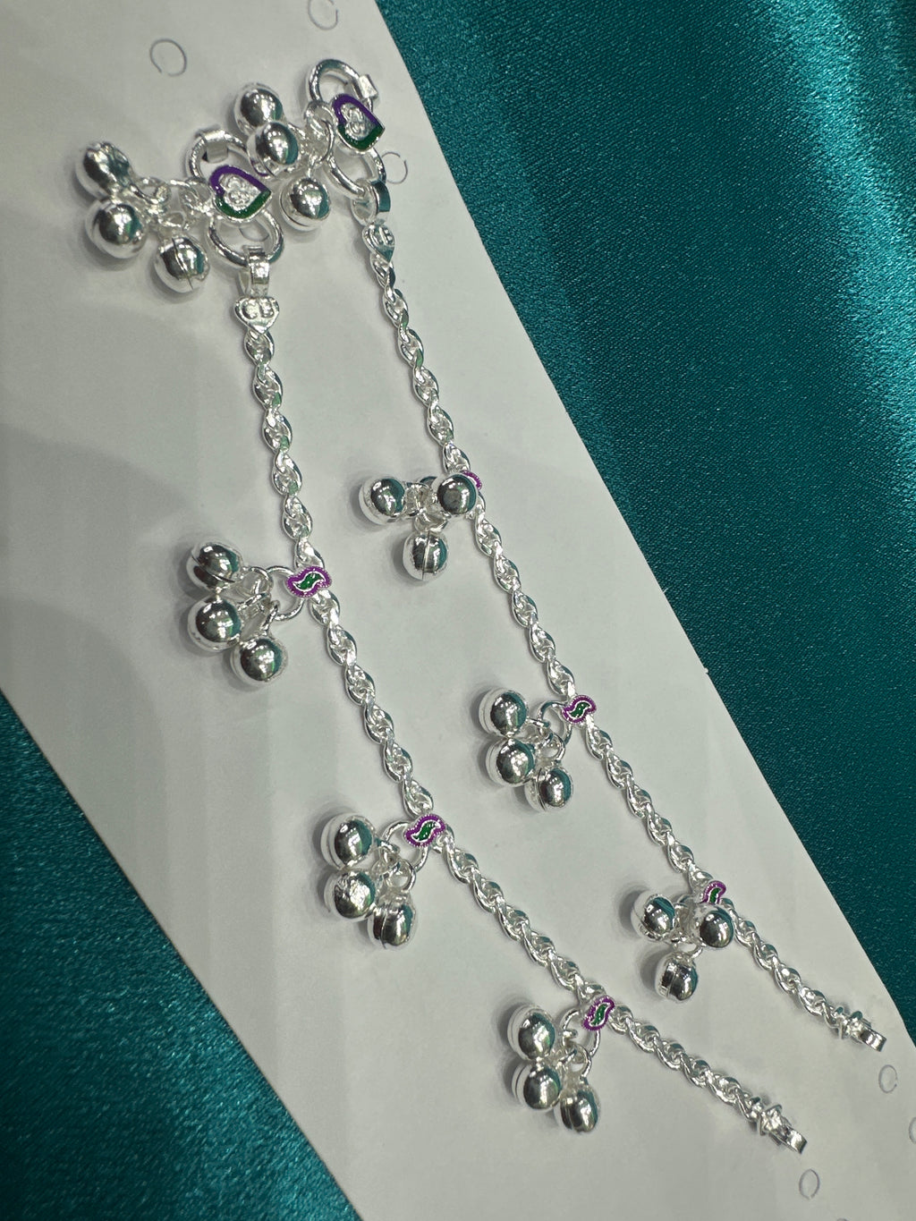 Fancy Silver baby anklet(Size: 2-3 year old)