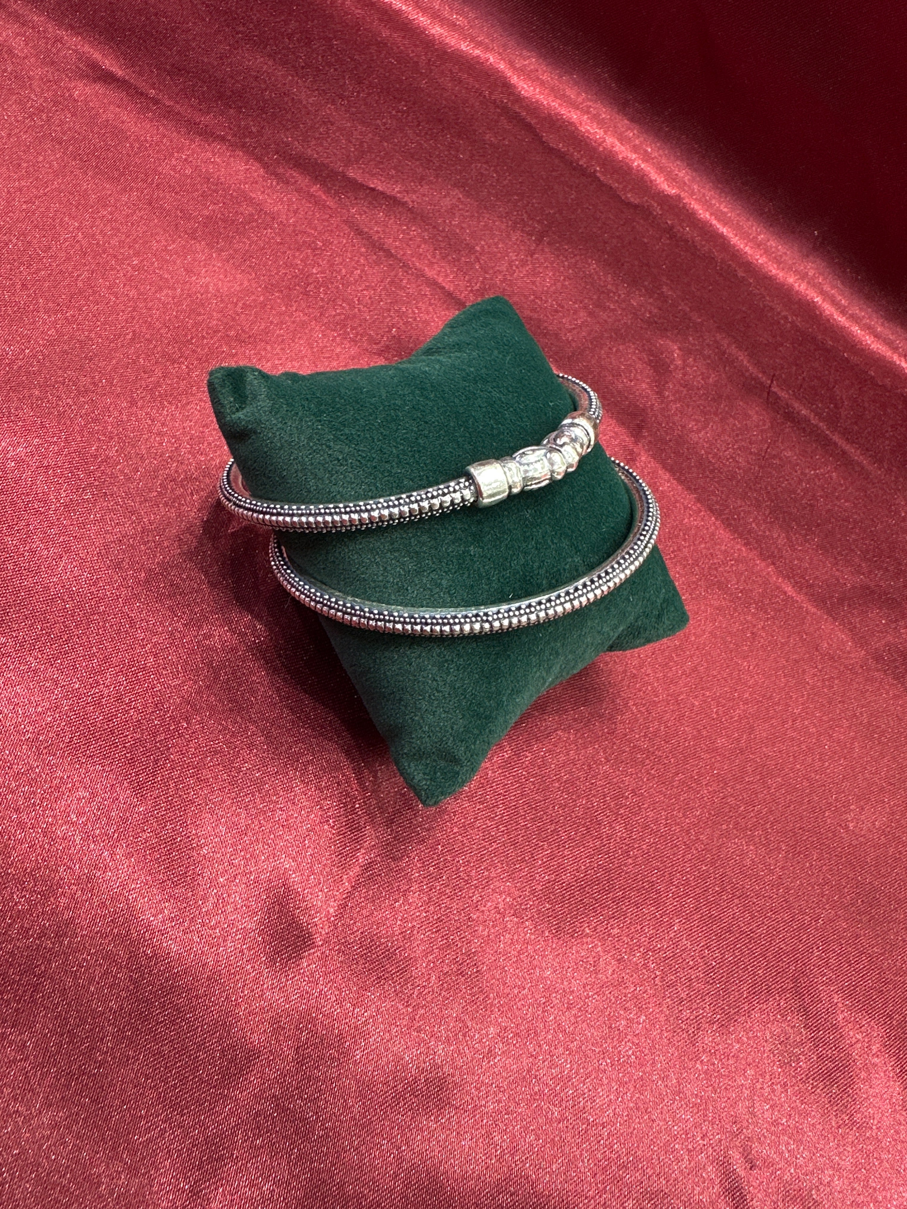 Antique Style Designer Silver Bangles