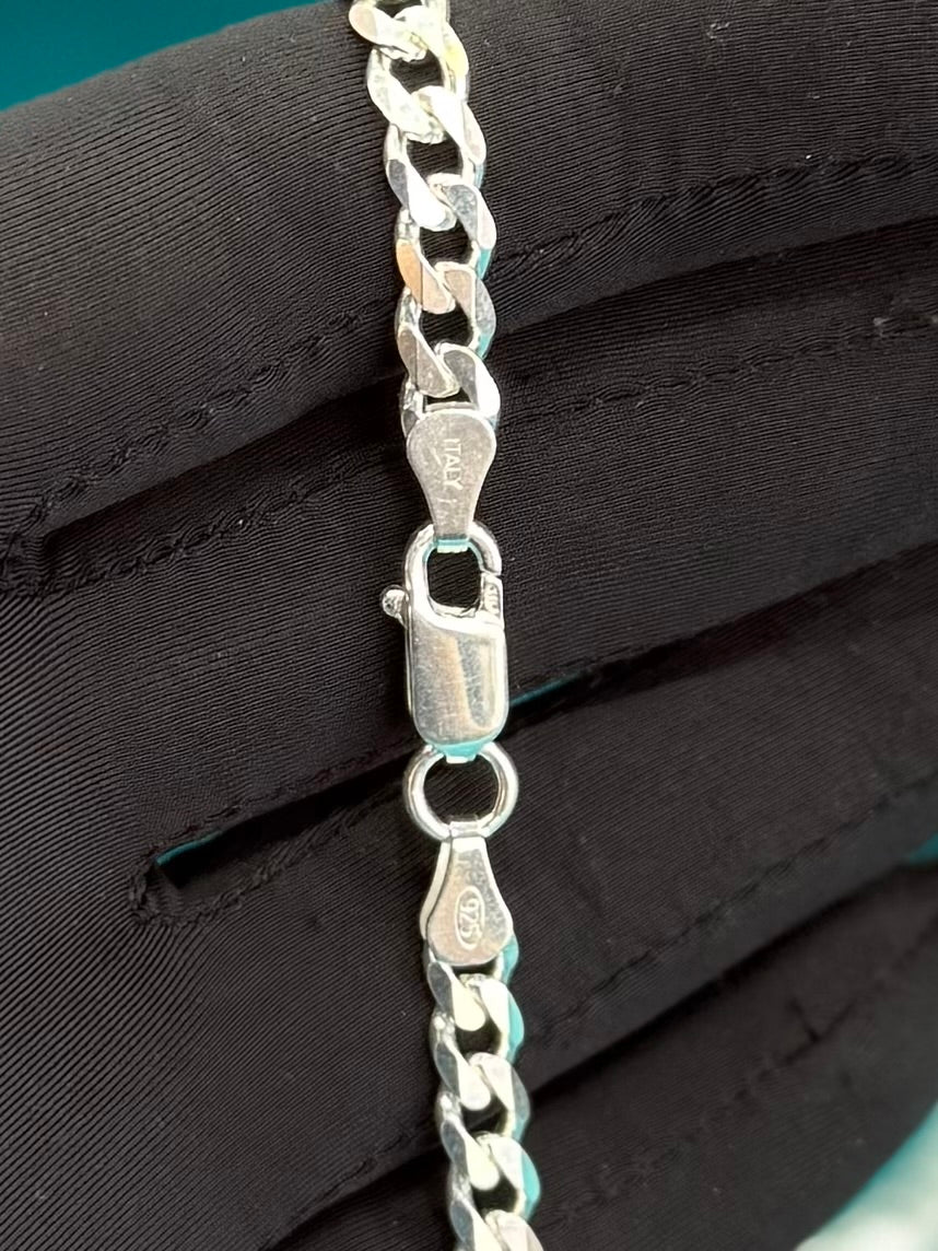 6mm Cuban link silver chain