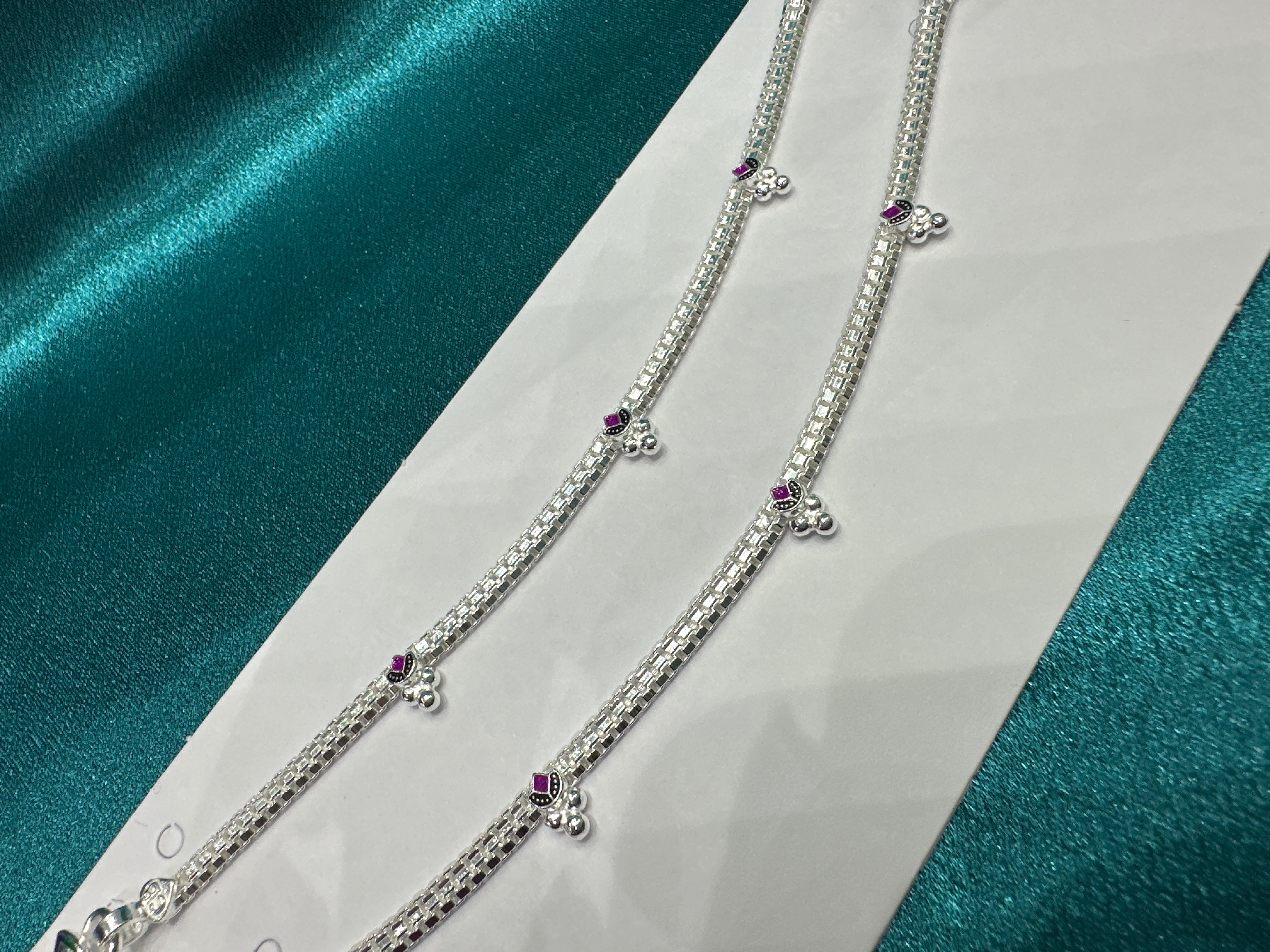 Fancy Silver baby anklet(Size: 4-5 year old)