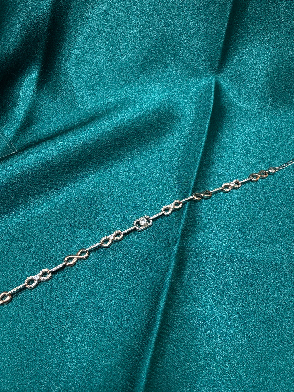 Women’s Fancy Silver 925 Bracelet w/ rose gold plating