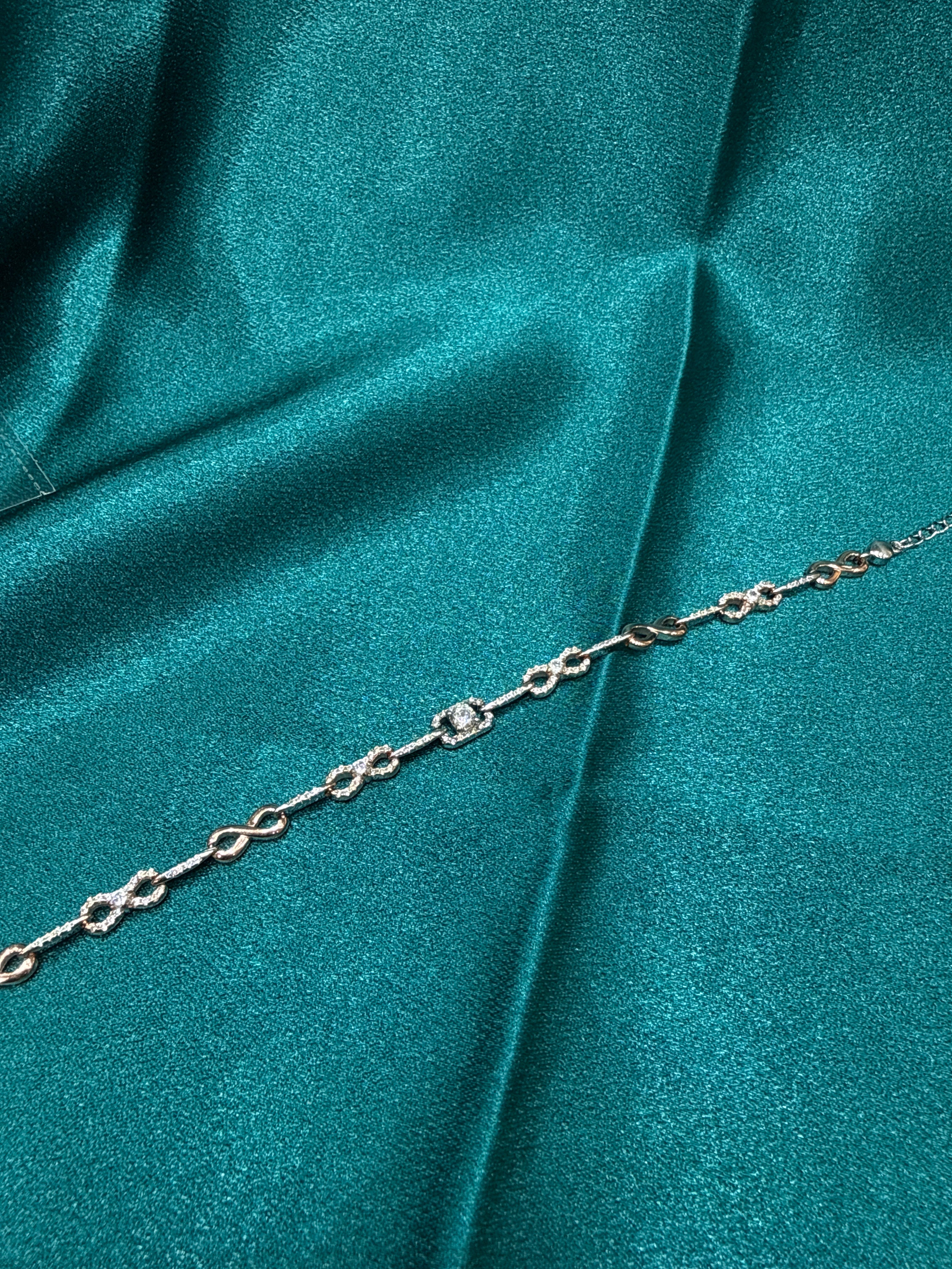 Women’s Fancy Silver 925 Bracelet w/ rose gold plating