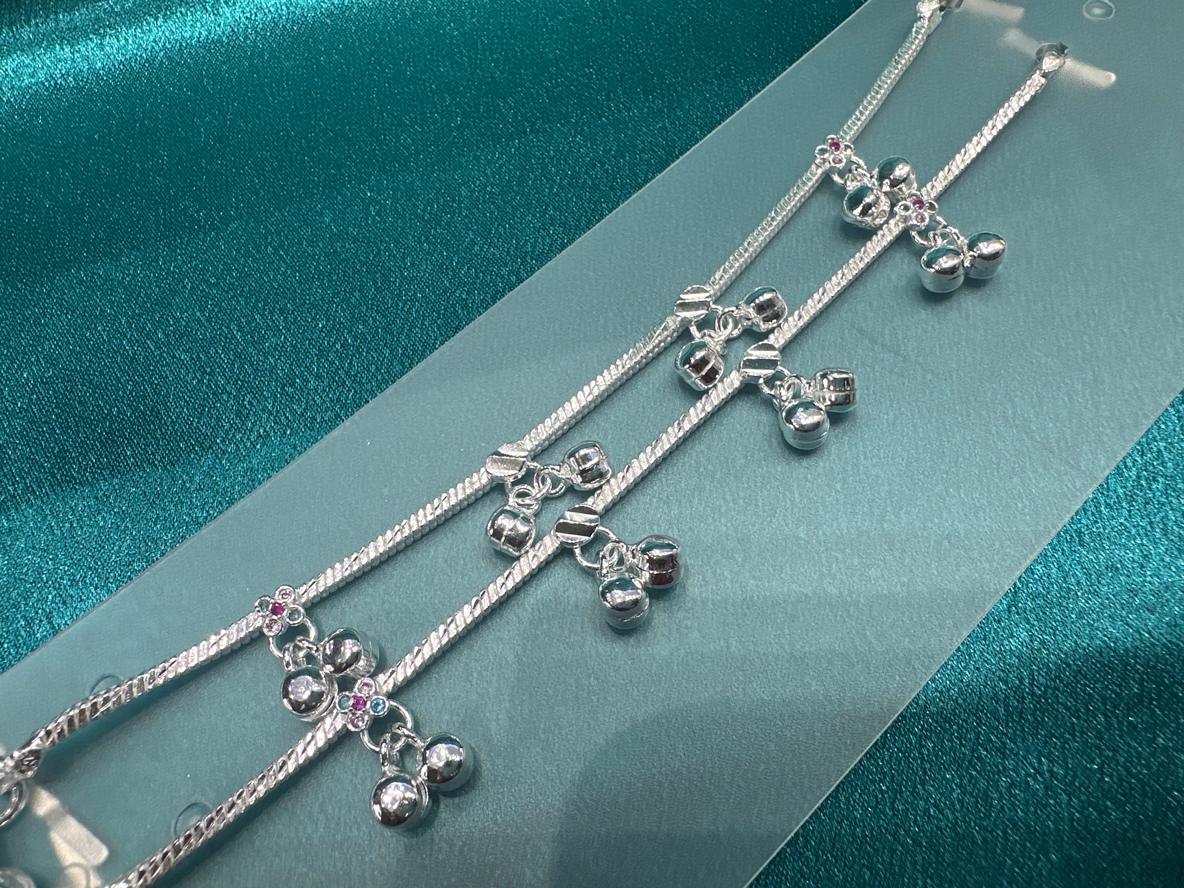 Fancy Silver baby anklet(Size: 2-3 year old)