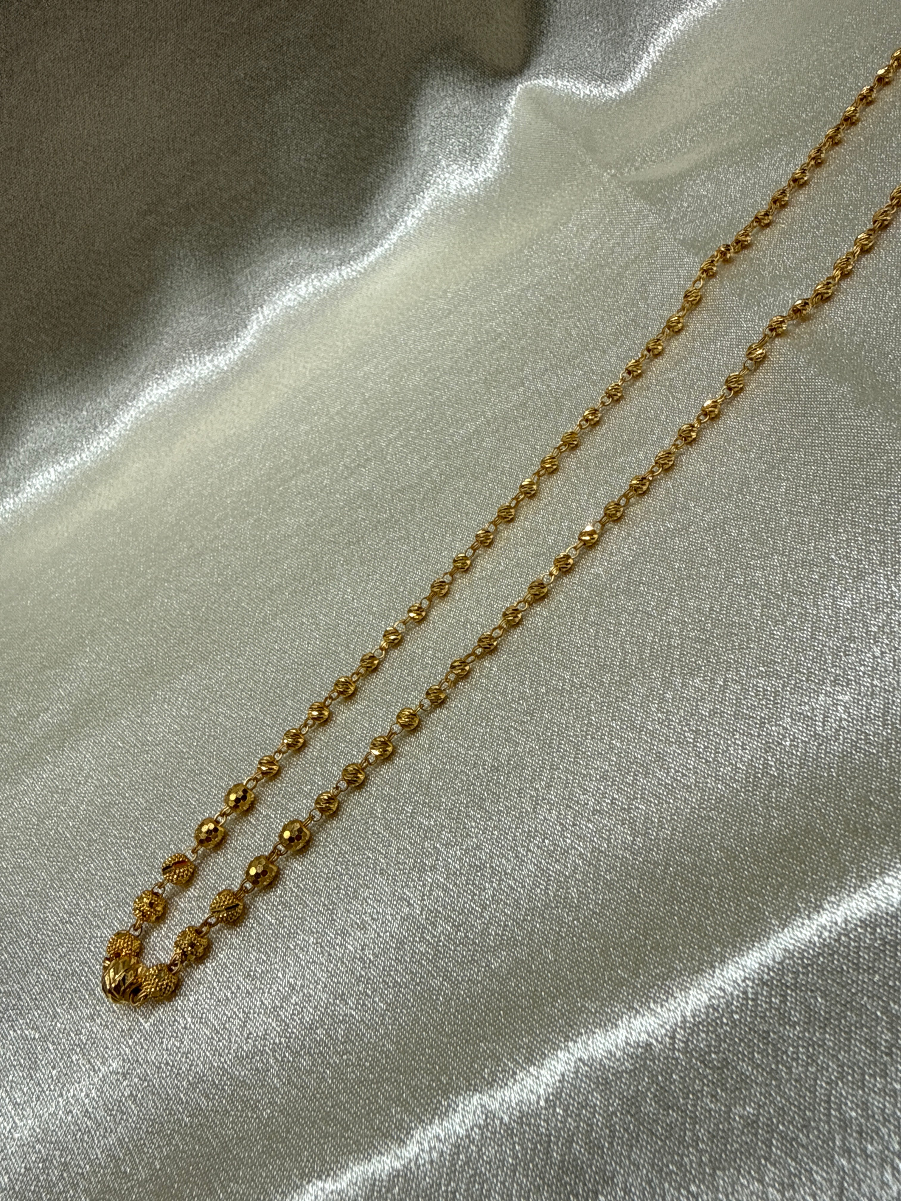 22K Gold Chain (Bead Design)