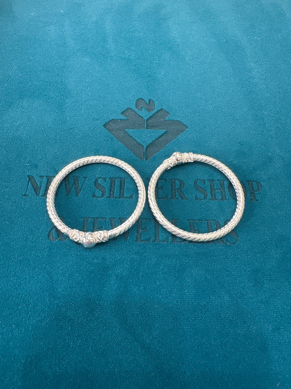 Fancy Silver baby bangles