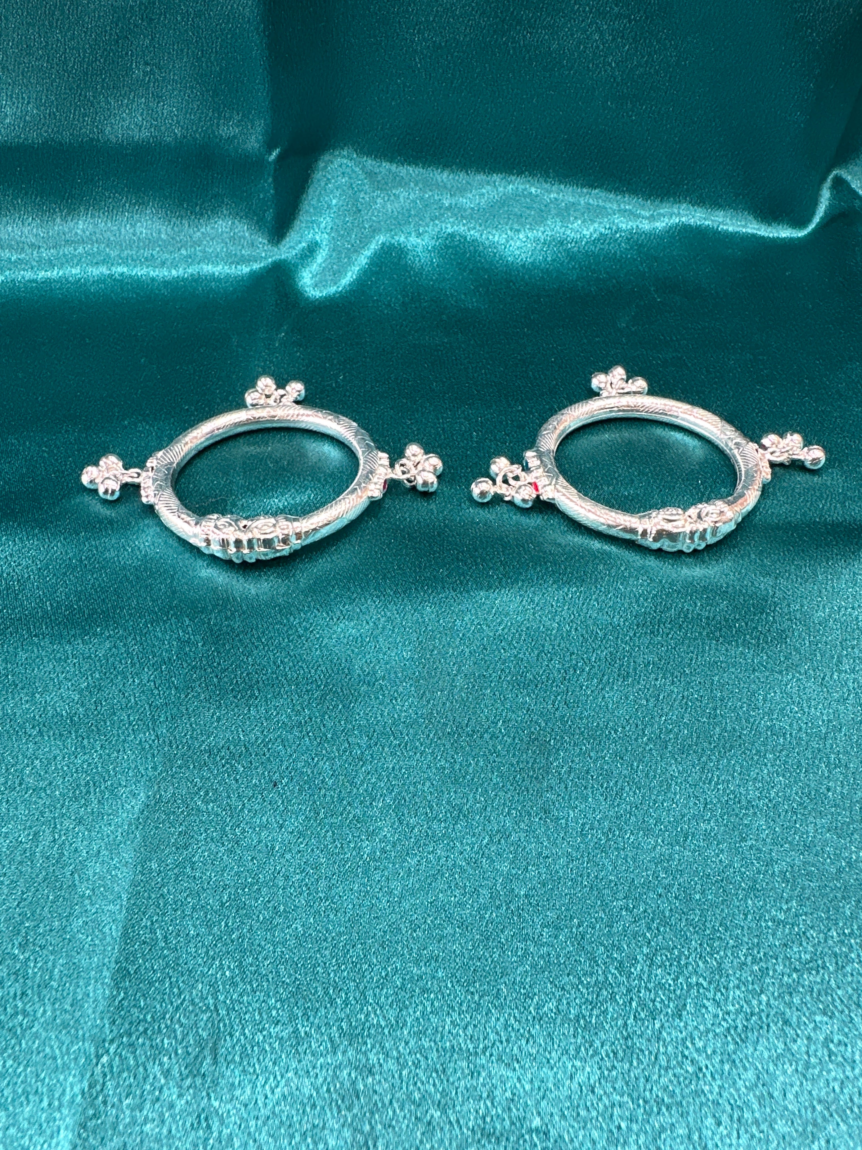 Fancy Silver baby bangles