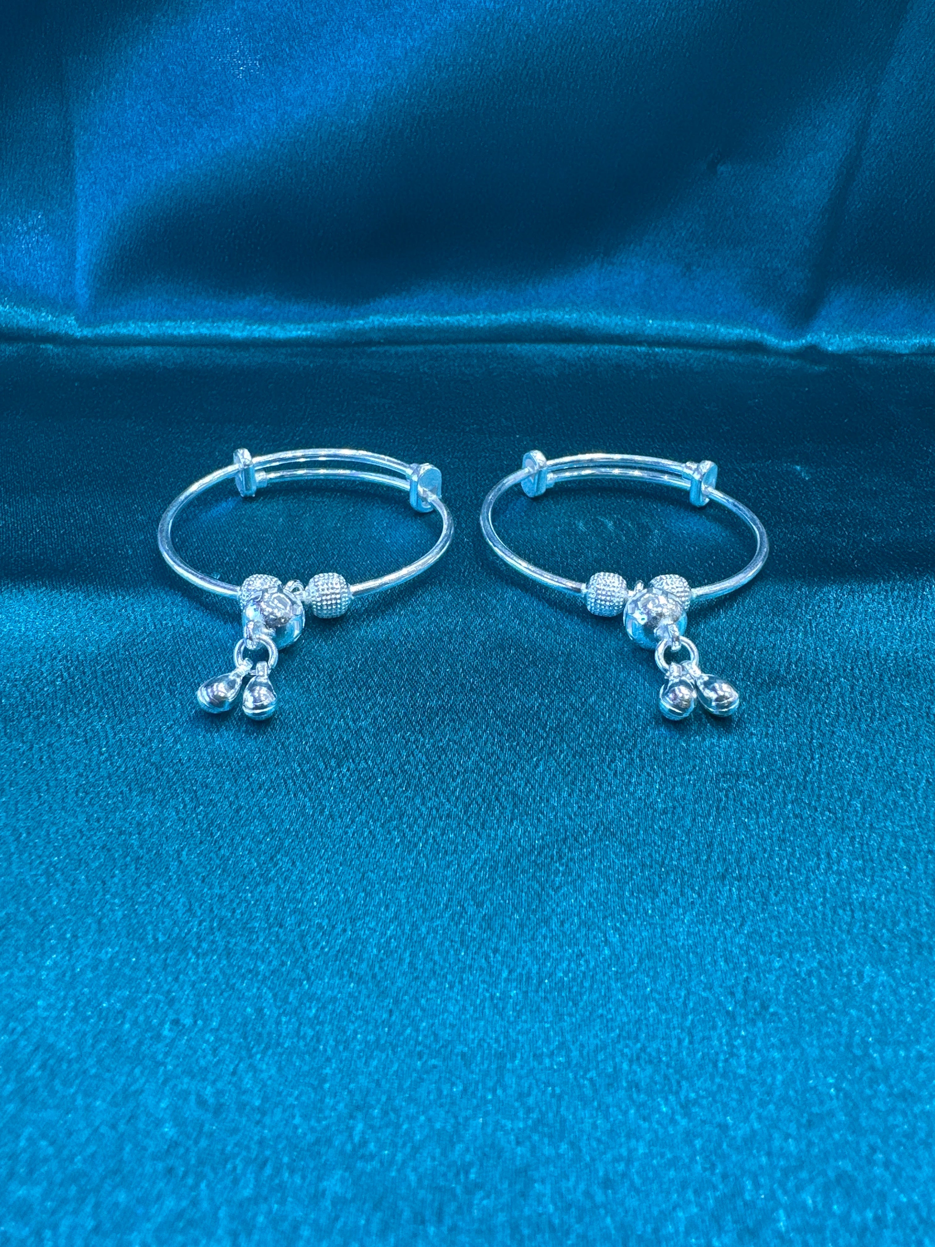 Fancy Silver baby bangles