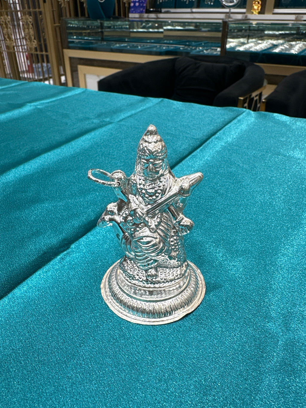 Silver Sarswati Mata Ji Idol