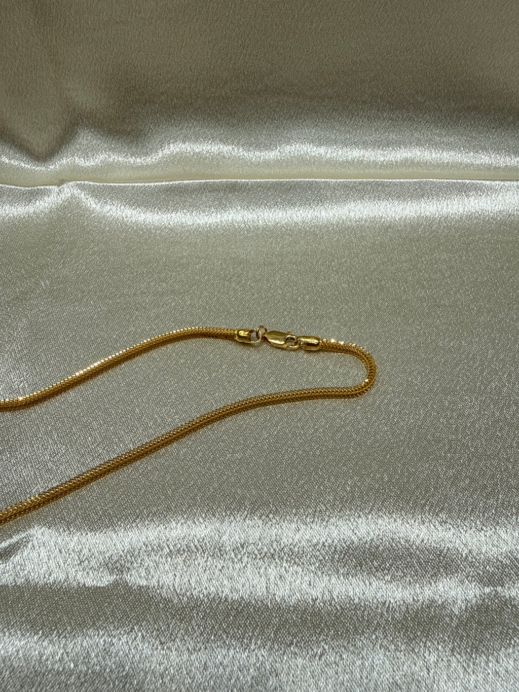 22K Gold Chain (Grooved Box Foxtail Design)