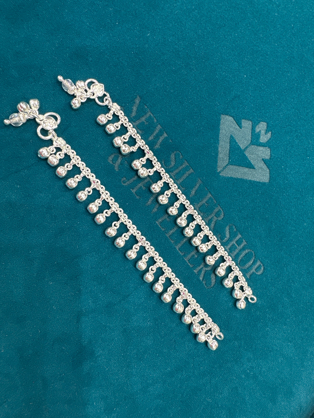 Fancy Silver baby anklet(Size: newborn - 1 year old)