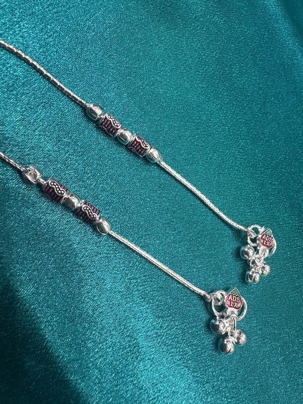 Fancy Silver baby anklet(Size: newborn - 1 year old)