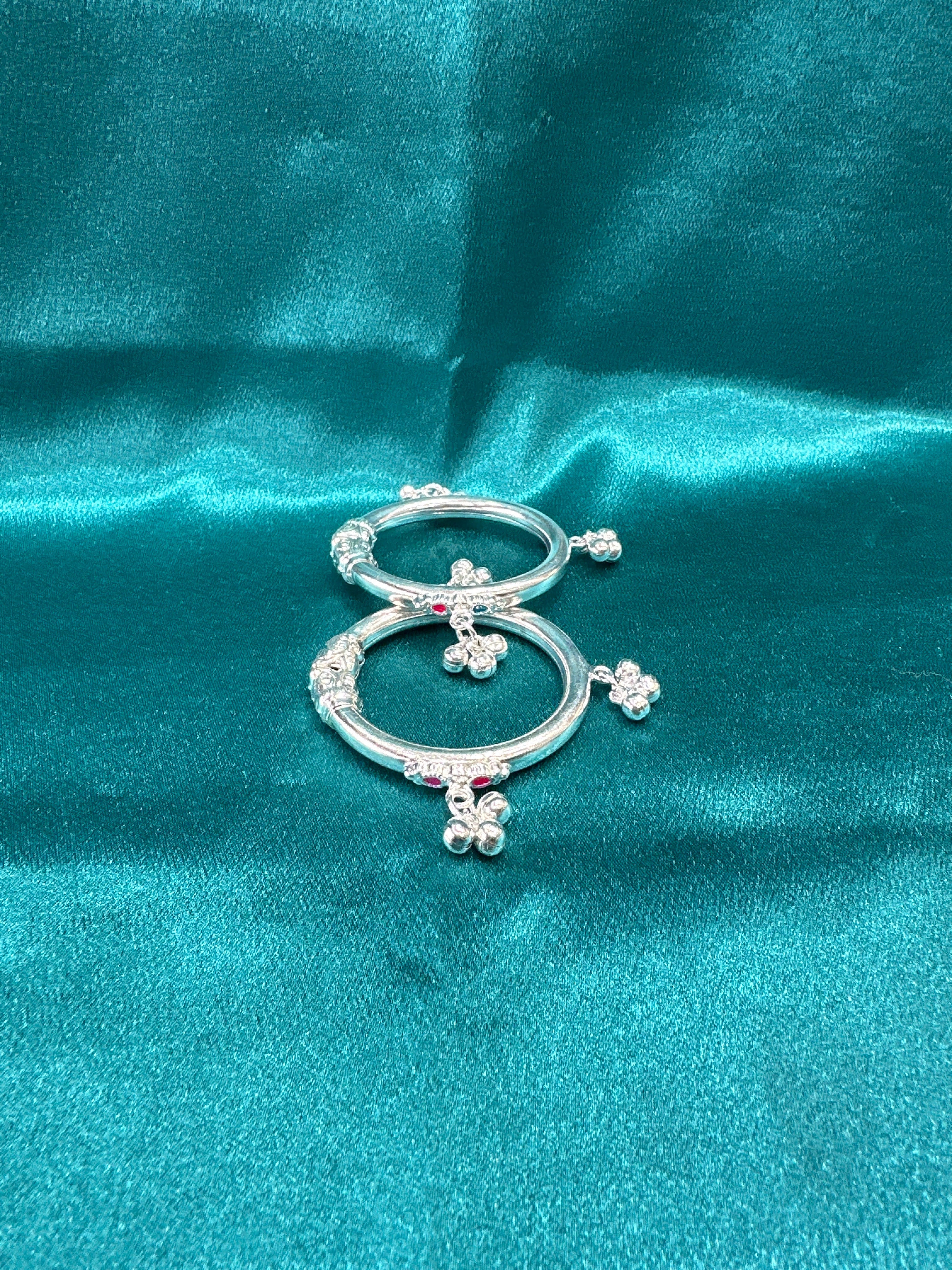 Fancy Silver baby bangles