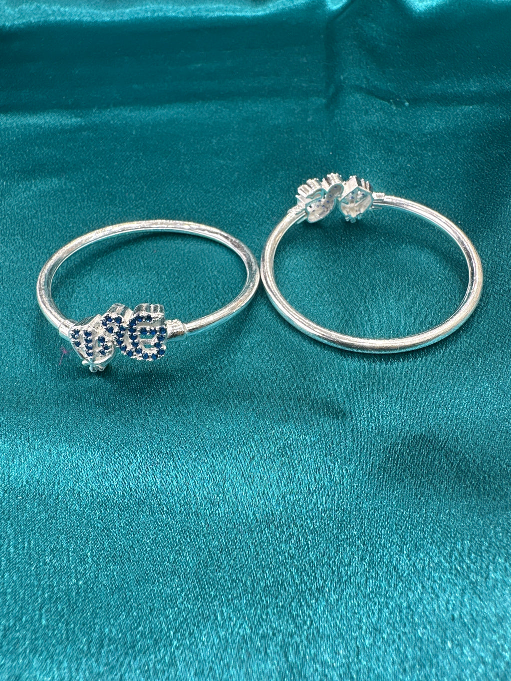 Fancy Silver baby bangles