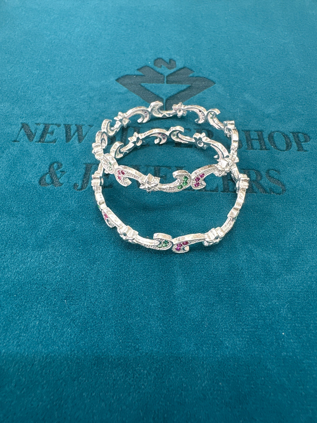 Fancy Silver baby bangles