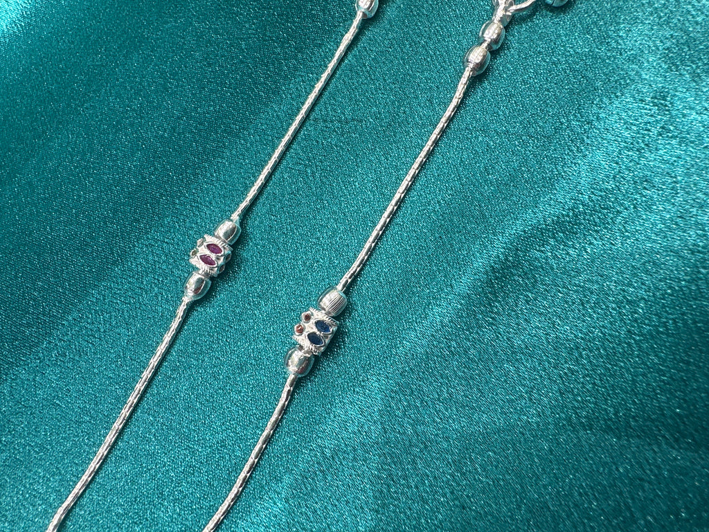 Fancy Silver baby anklet(Size: 2-3 year old)