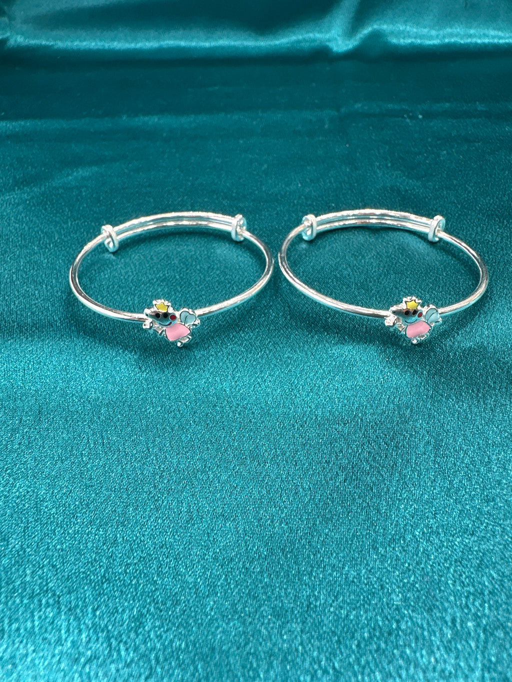 Fancy Silver baby bangles