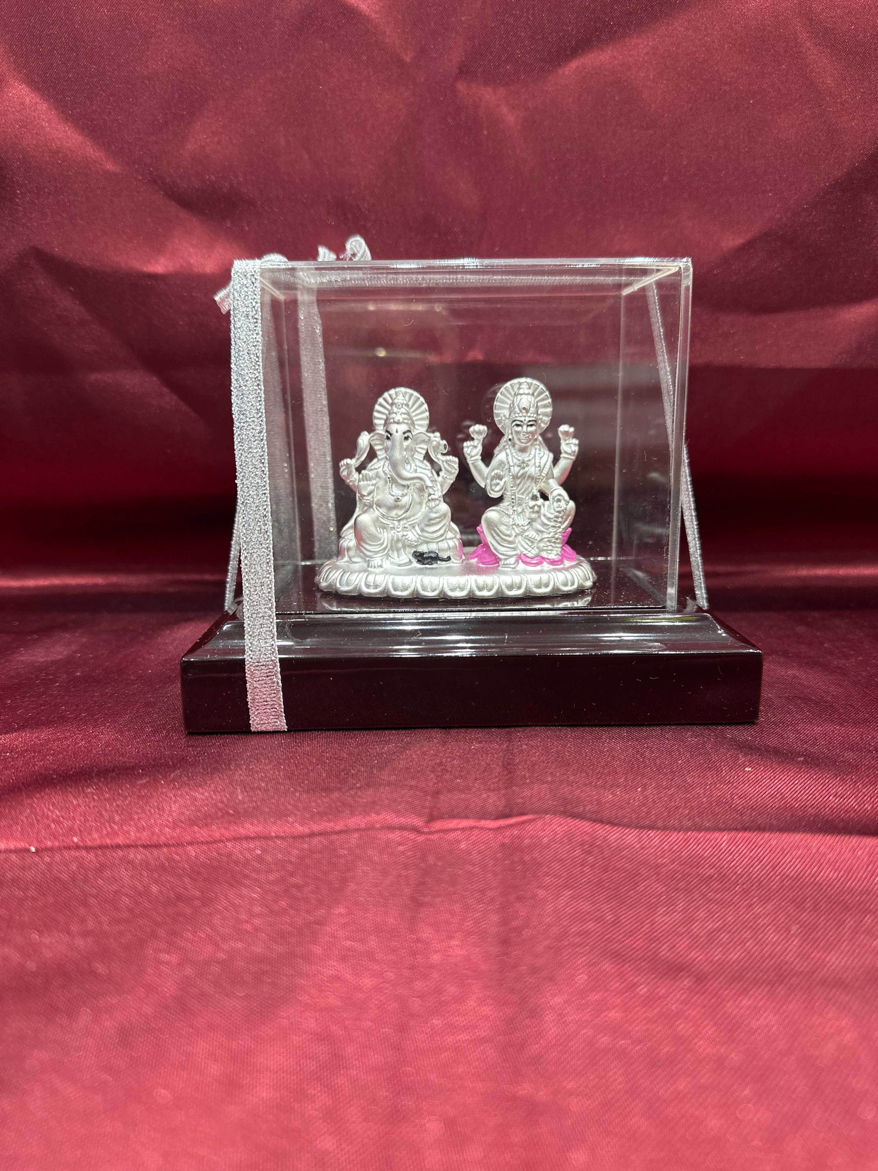 Pure Silver Lakshmi Ganesh ji Idol (Murti)