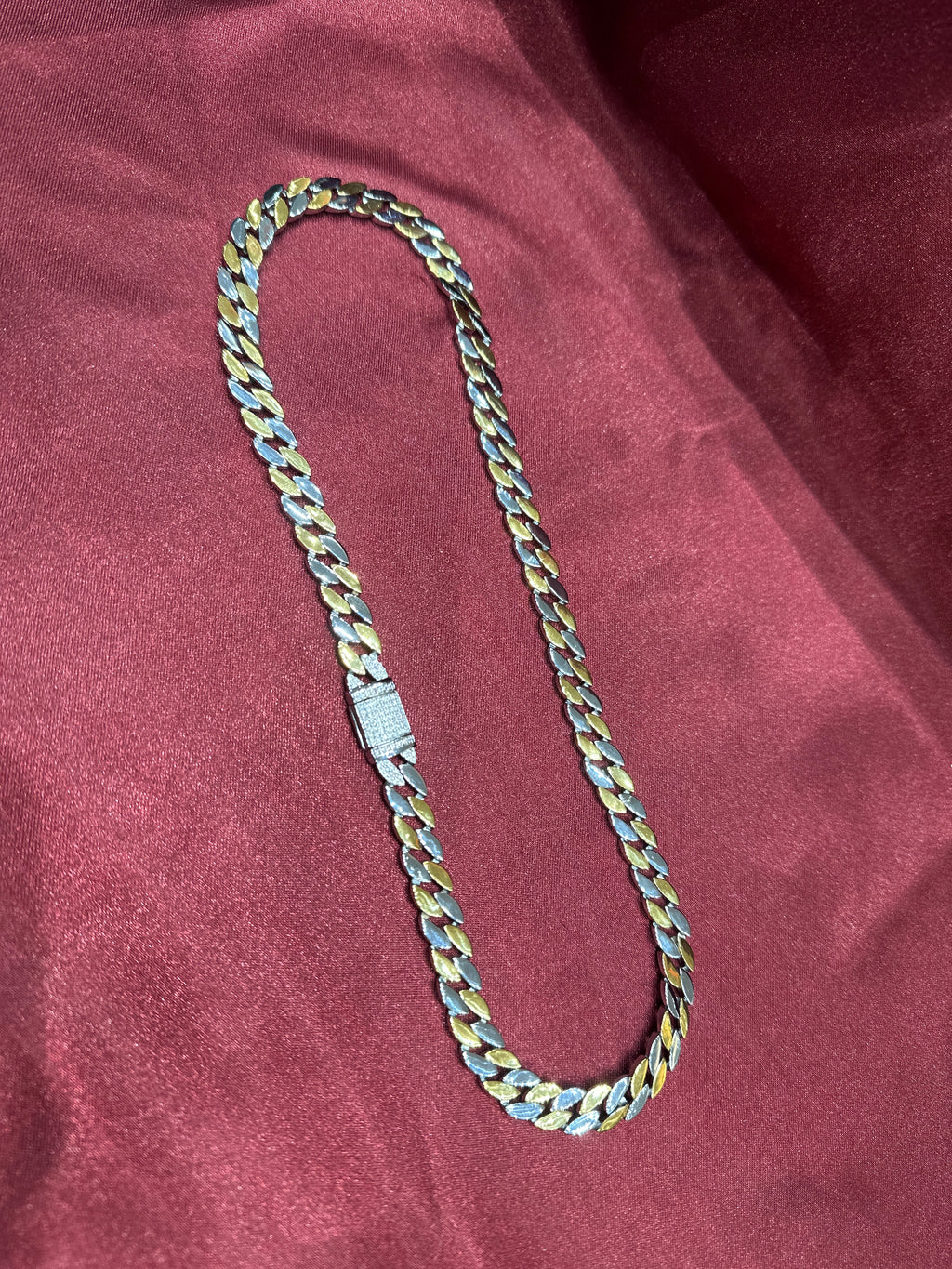 Men’s silver 925 chain with 2 toned plating (11mm)