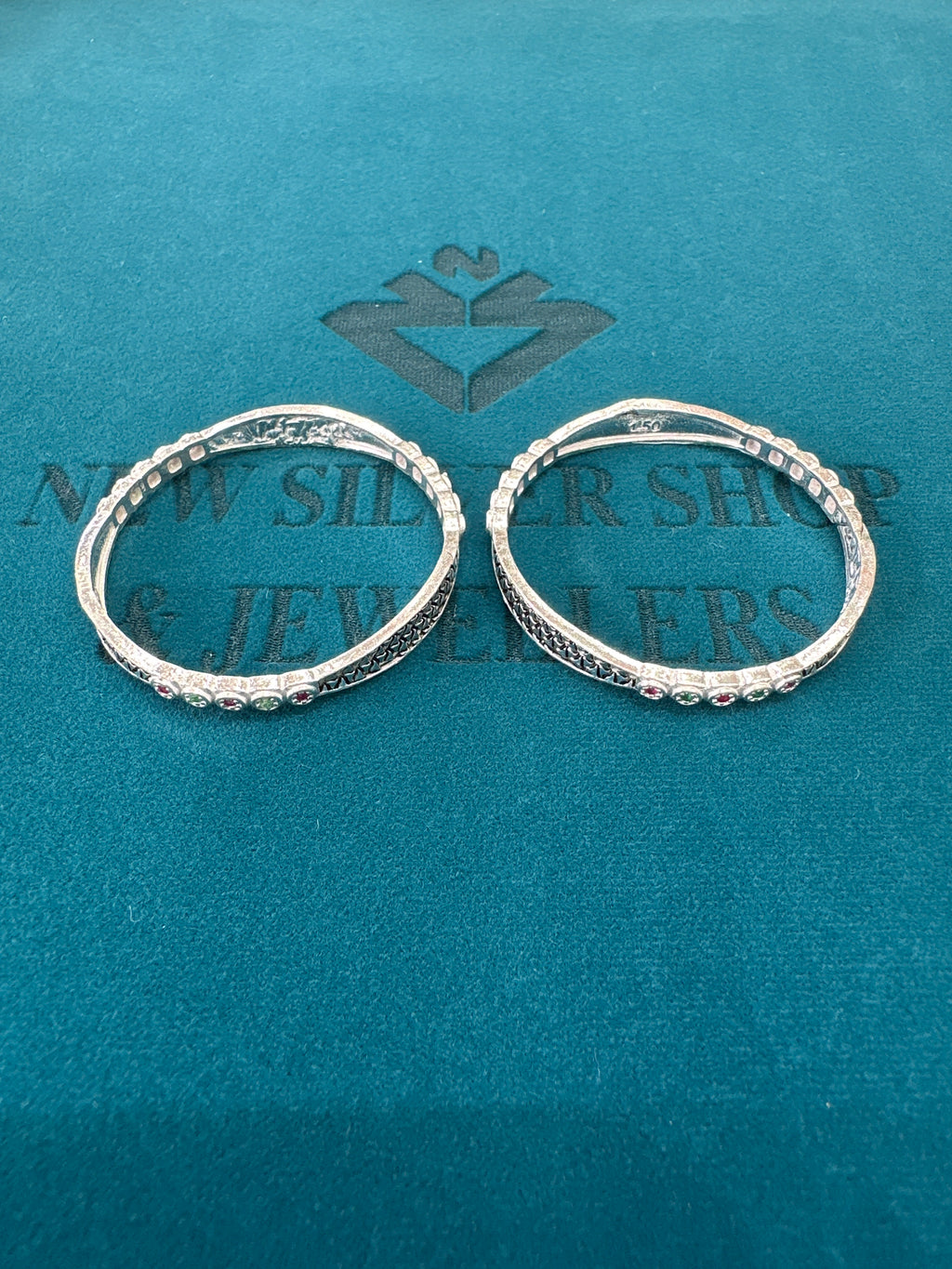 Fancy Silver baby bangles