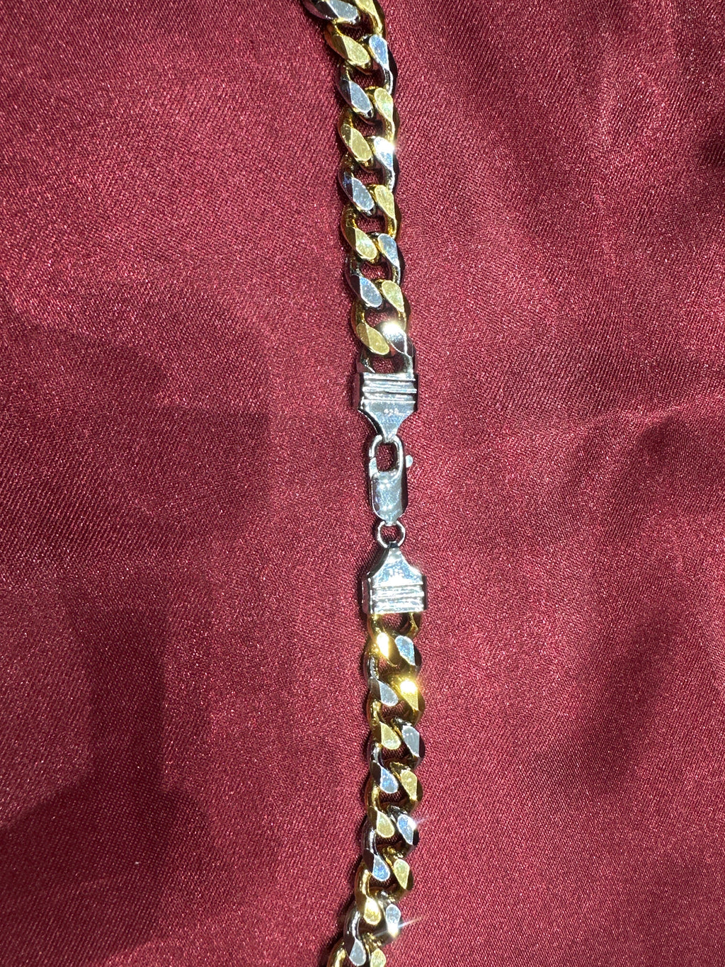 Men’s silver 925 chain with 2 toned plating (10mm)