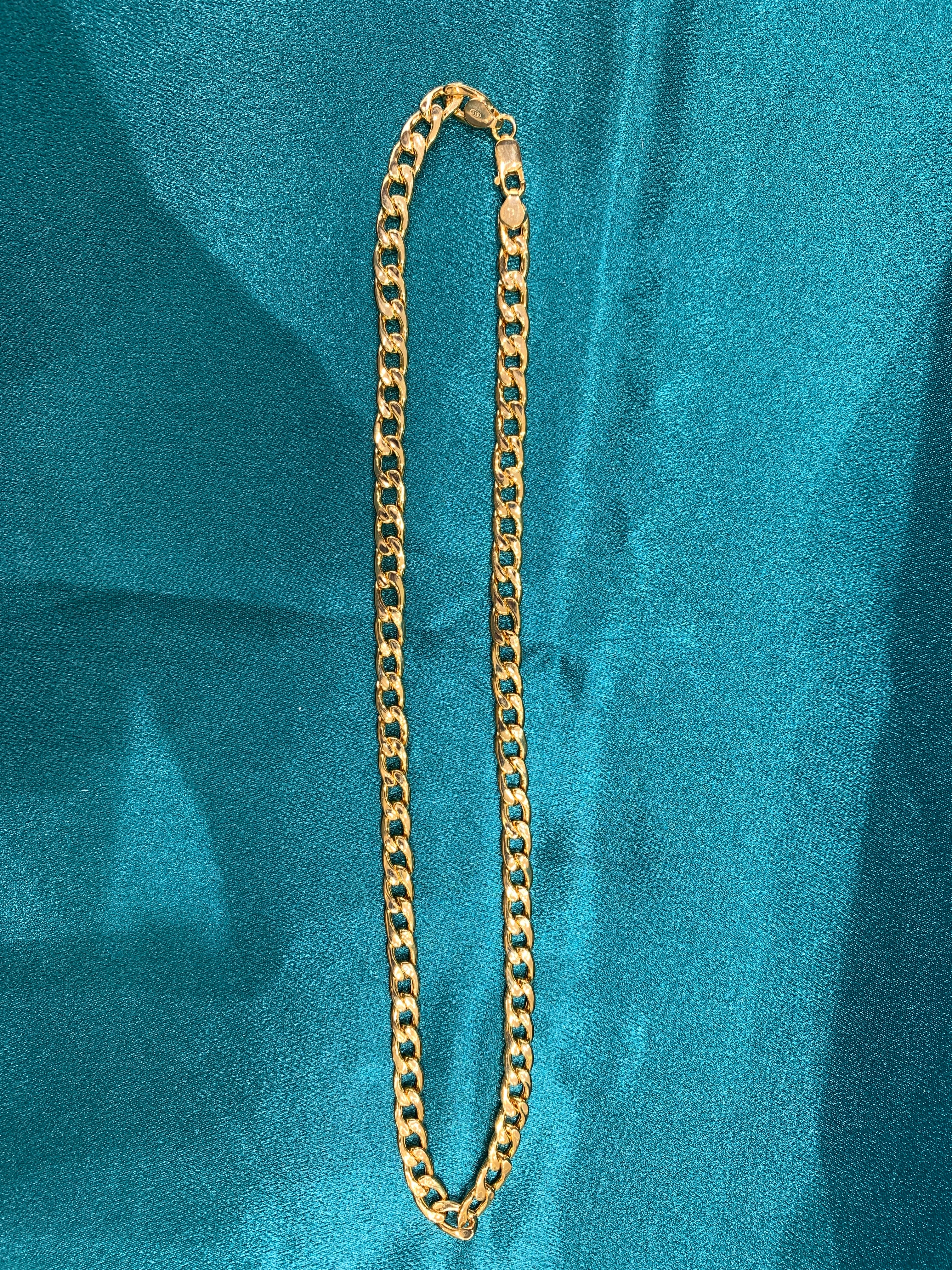 6mm Gold plated holo silver chain