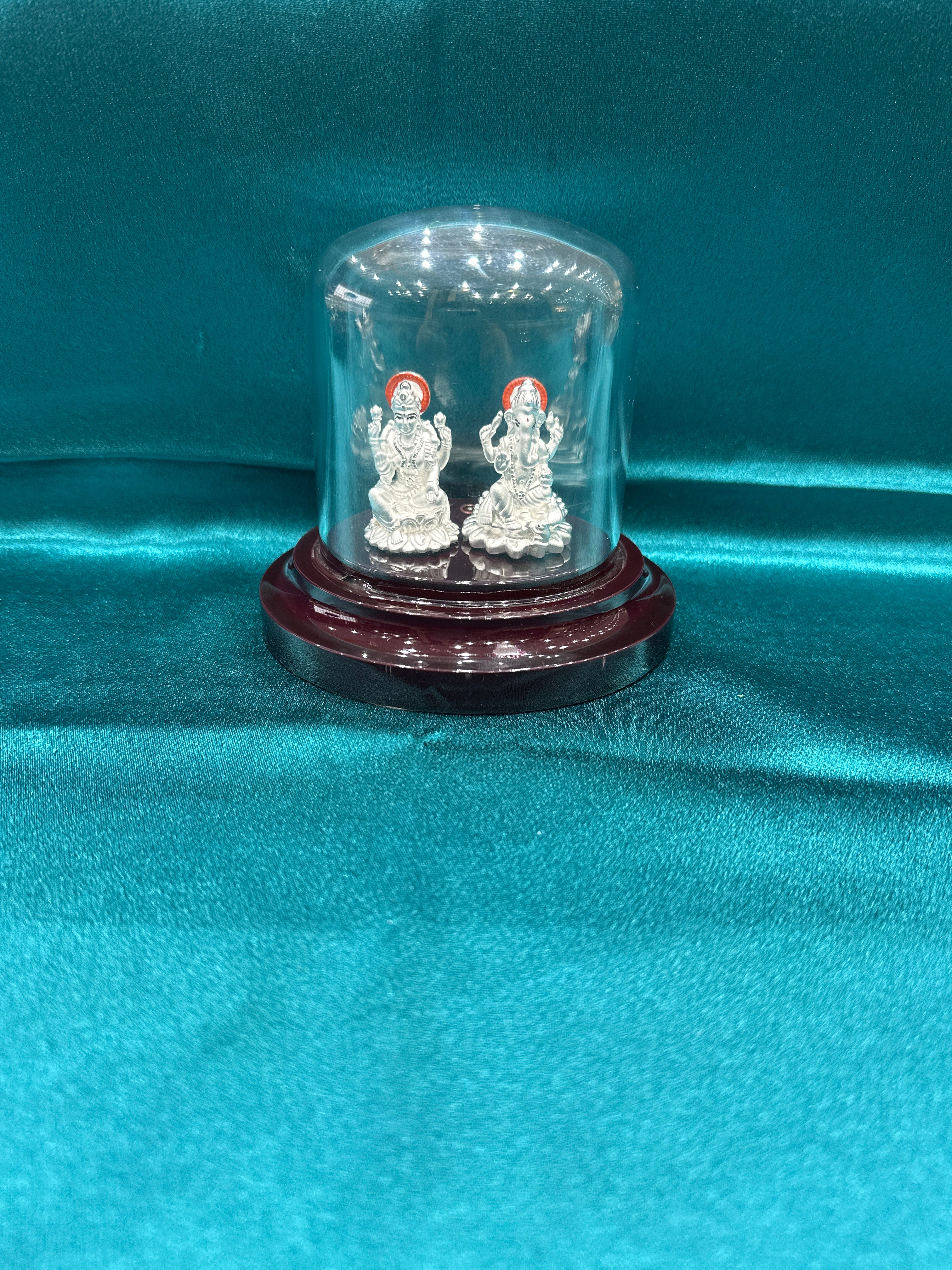 Pure Silver  Ganesh Lakshmi Ji Idol (Murti)