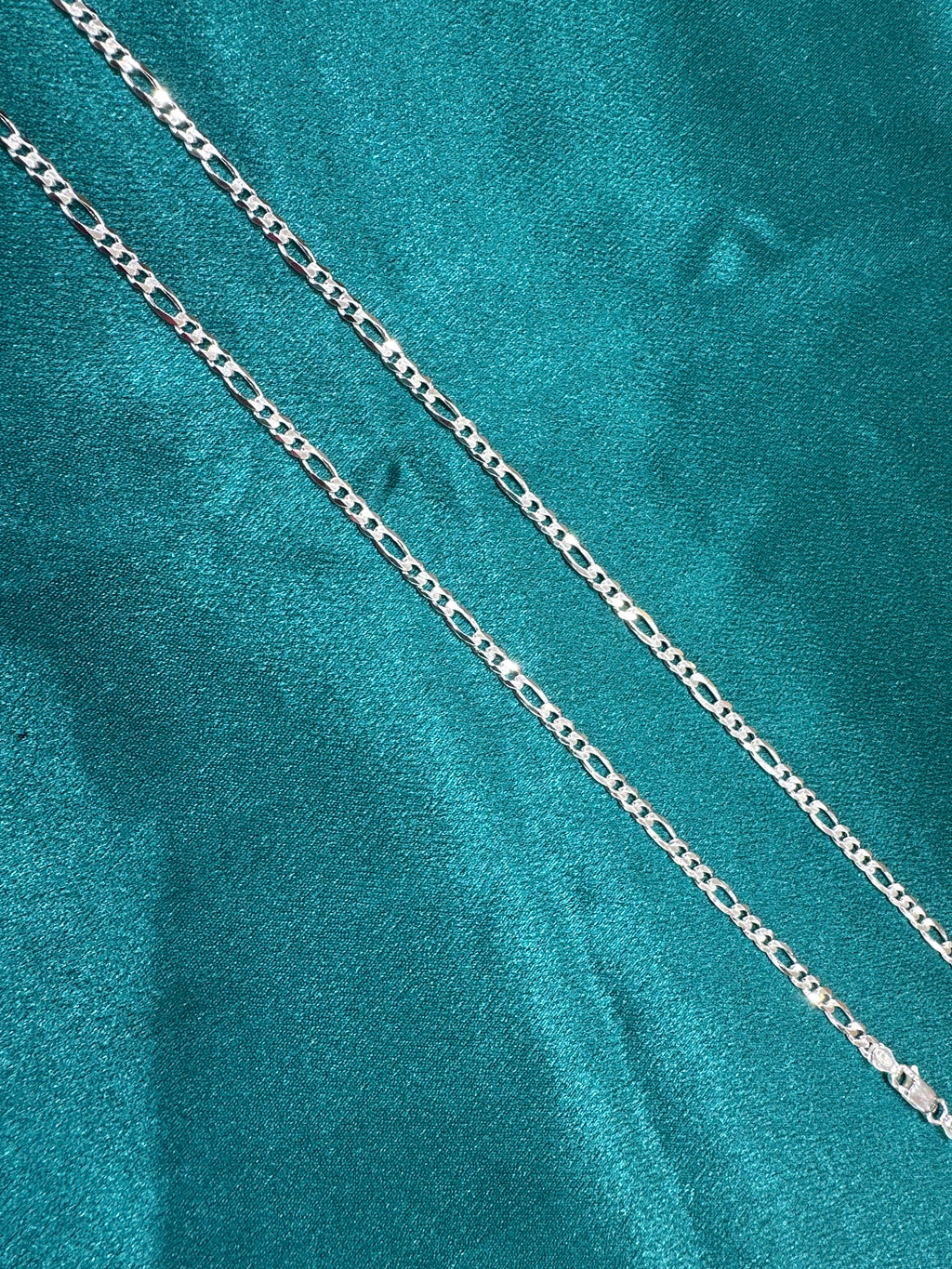 3.5mm Figaro silver chain