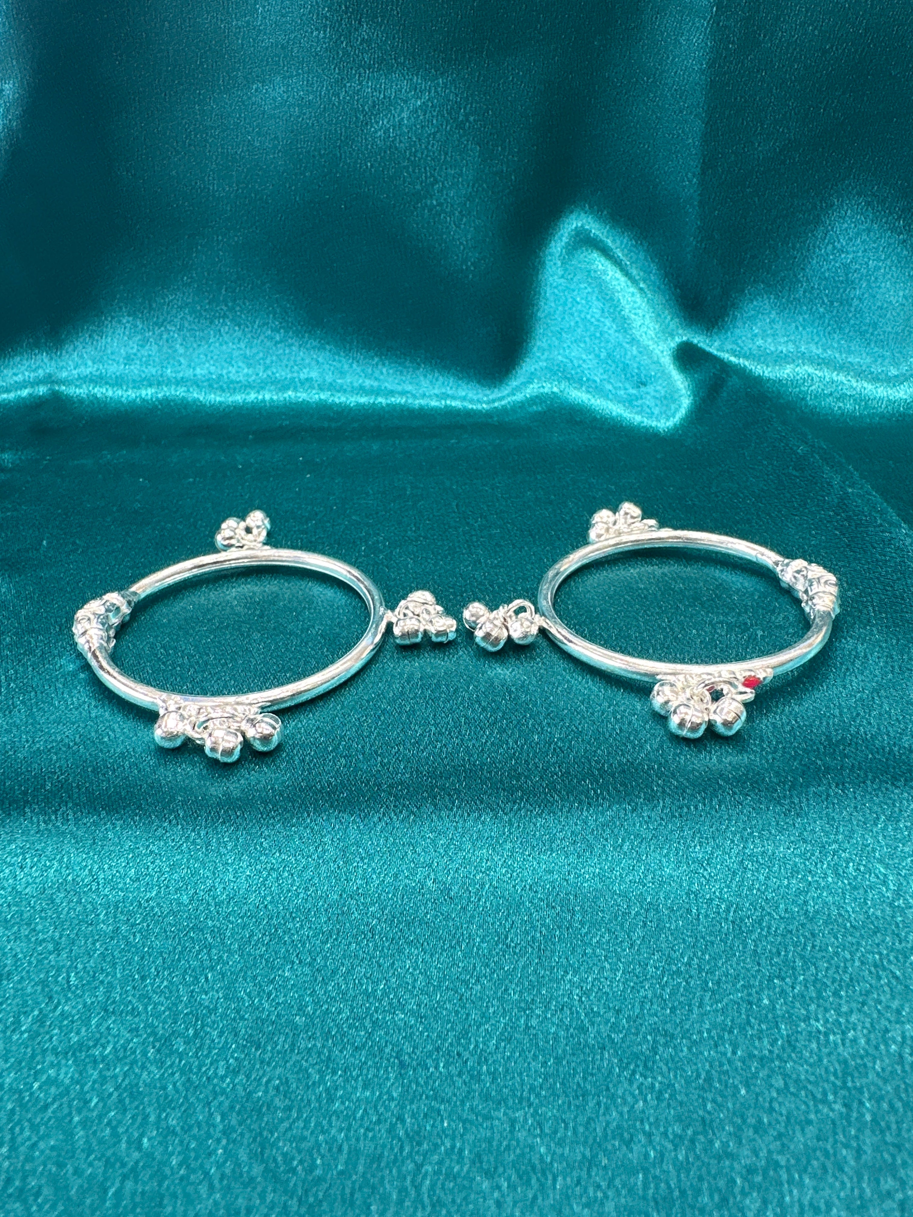Fancy Silver baby bangles