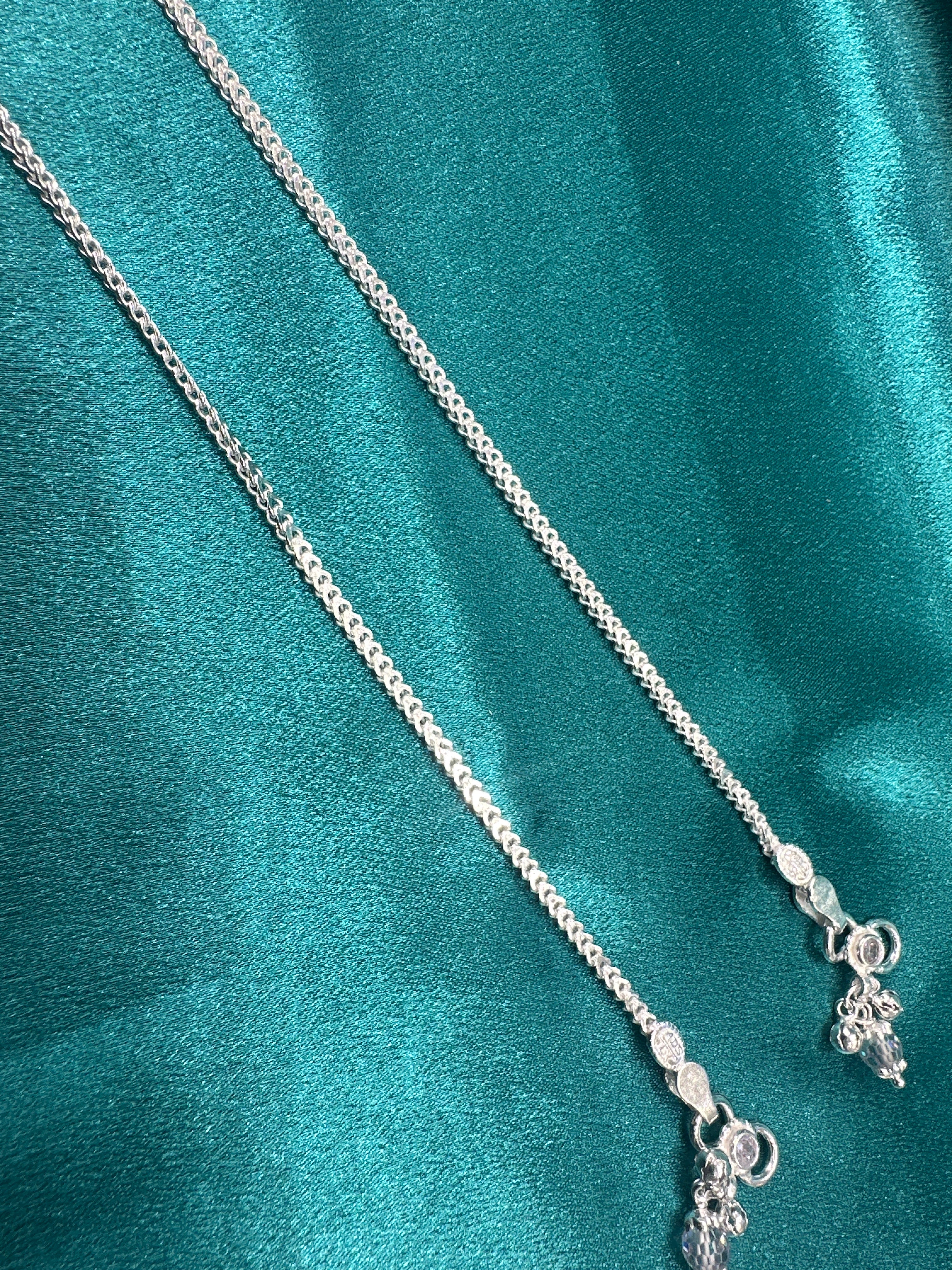 Fancy Silver baby anklet(Size: 12-13 year old)