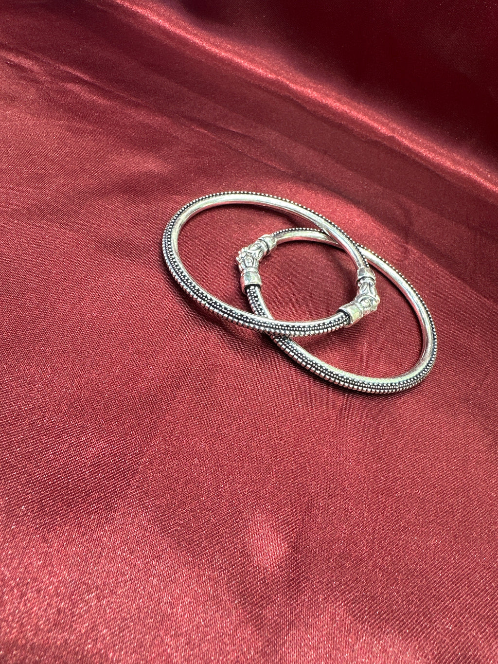 Antique Style Designer Silver Bangles