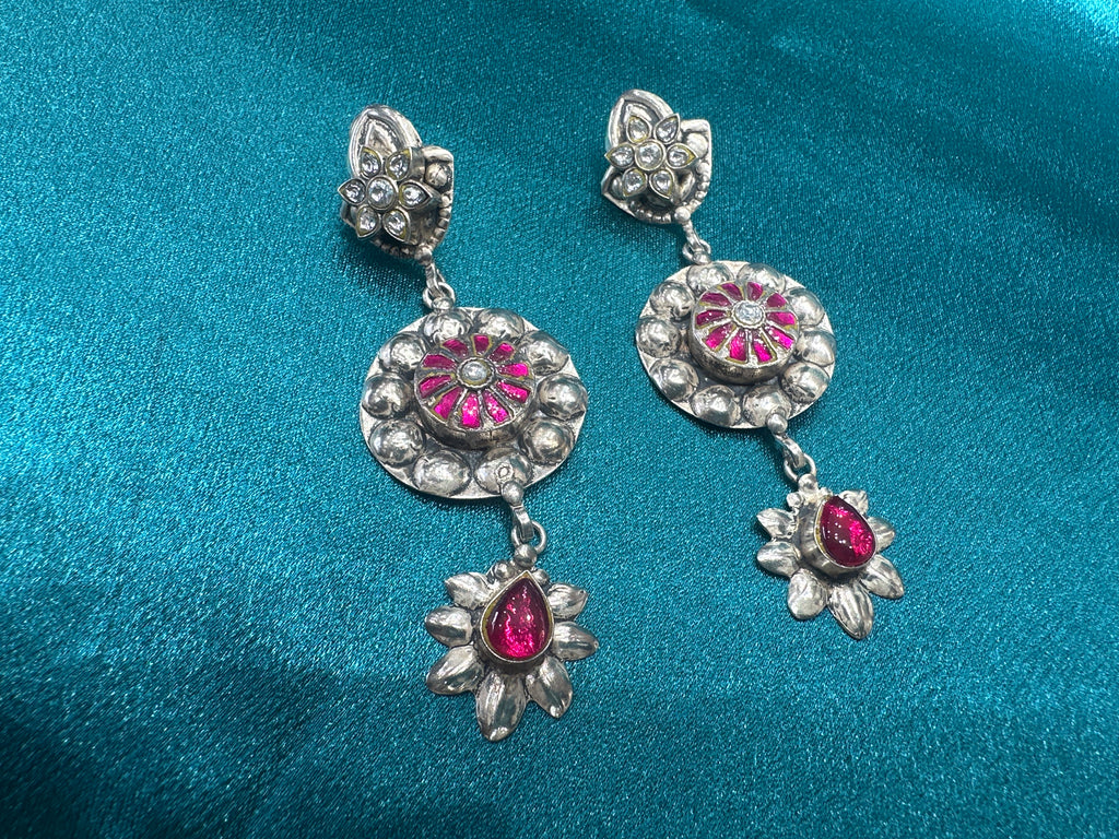 Antique Style Designer Silver Earrings