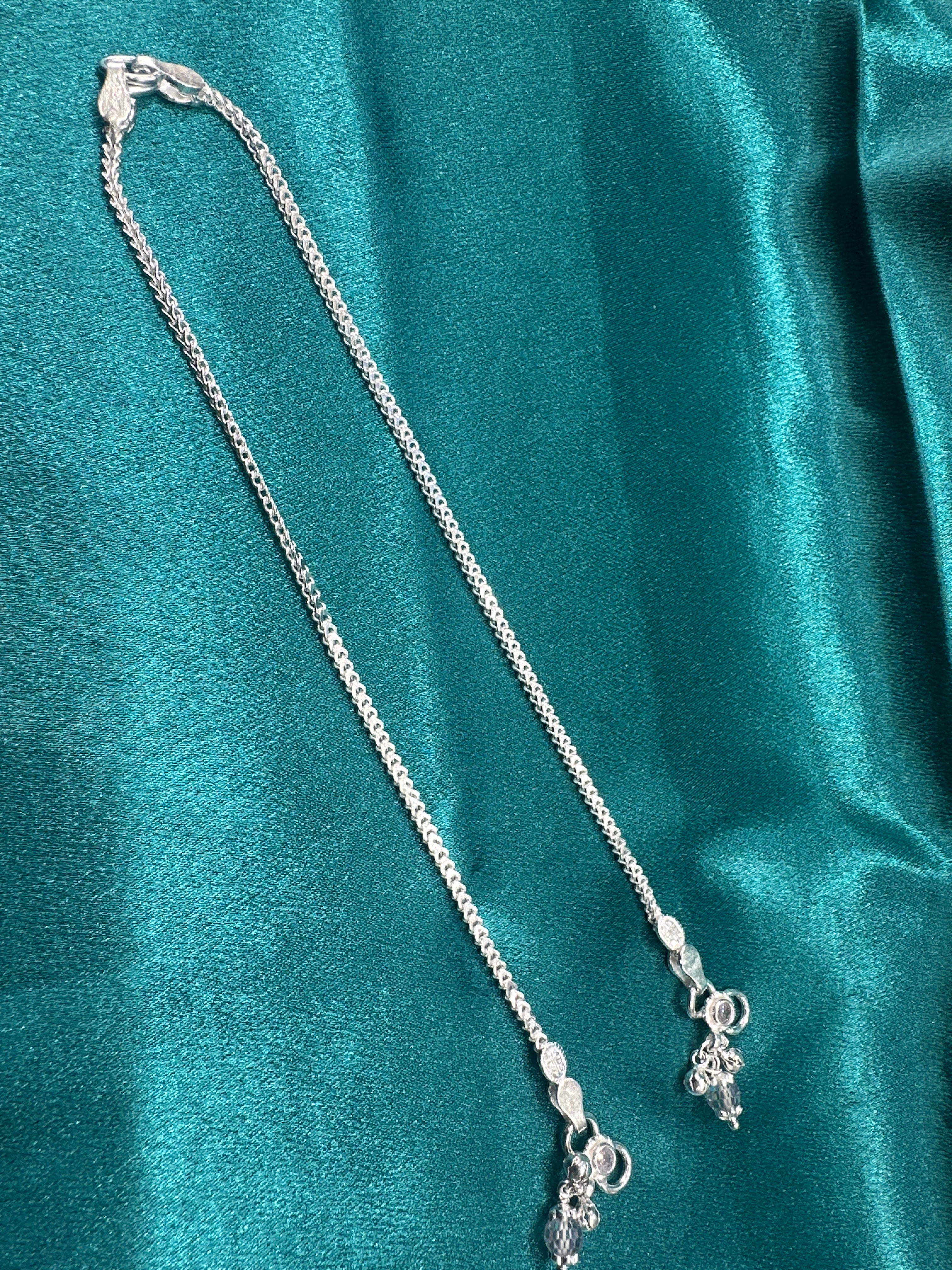 Fancy Silver baby anklet(Size: 12-13 year old)