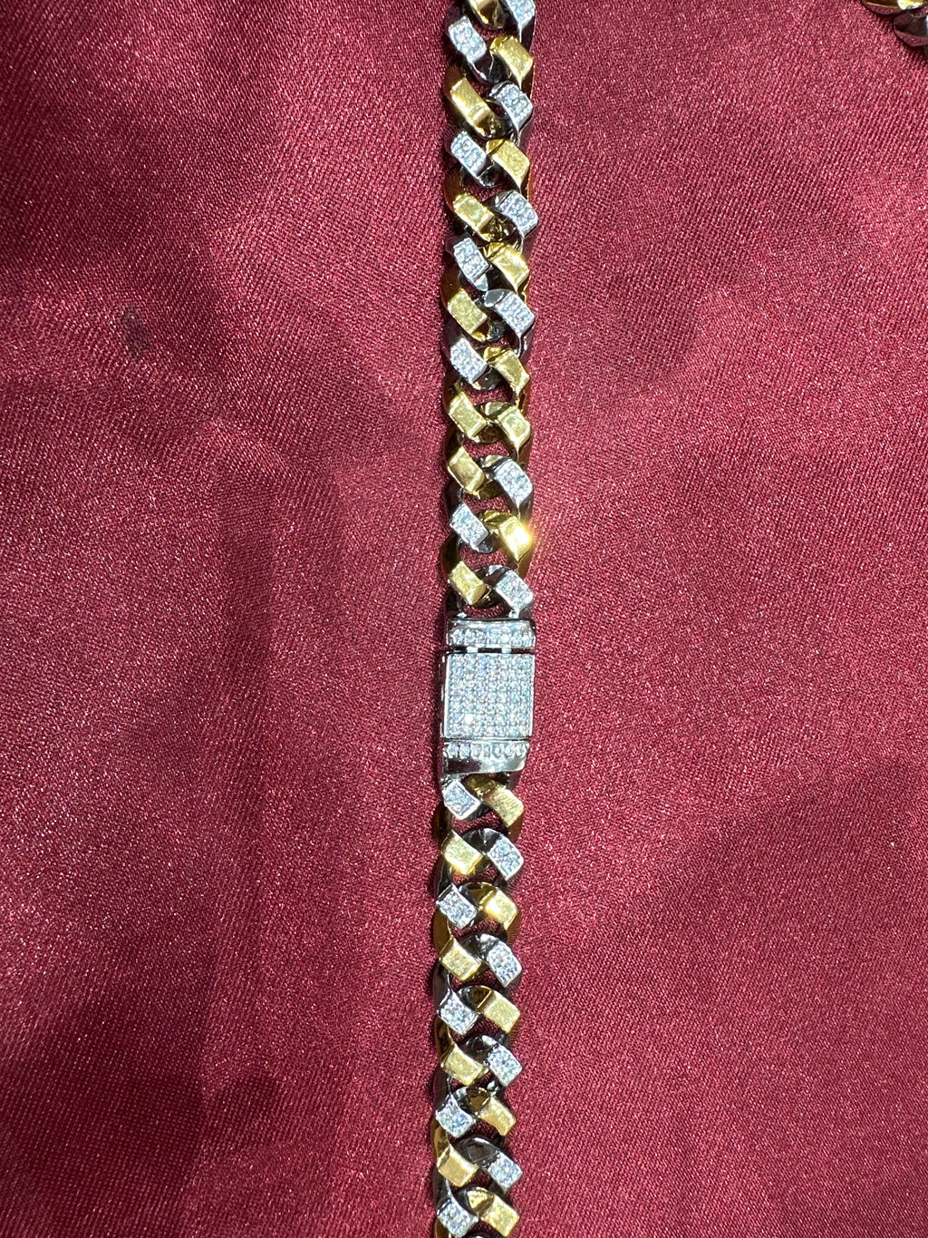 Men’s silver 925 chain with 2 toned plating (11mm)