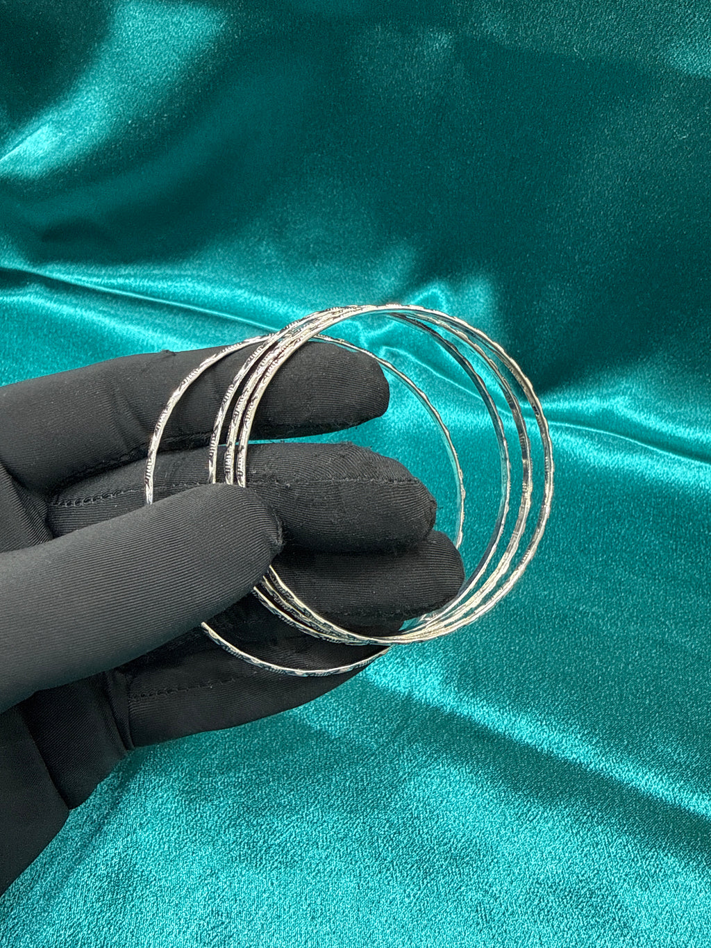 Antique Style Designer Silver Bangles