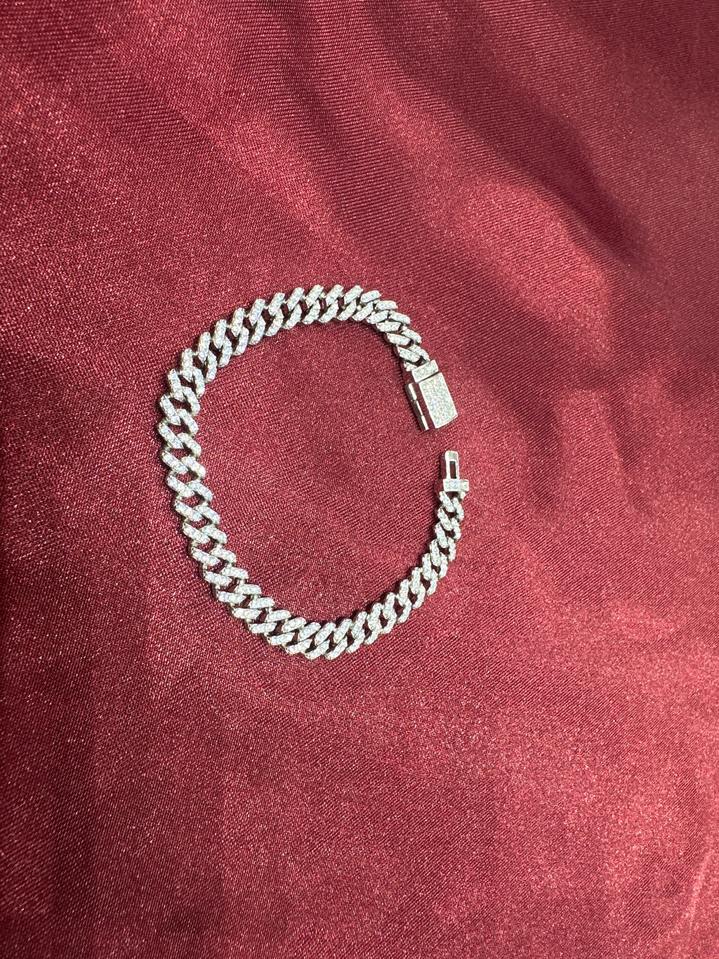 Men’s iced out silver 925 bracelet w/ CZ diamonds (6mm)