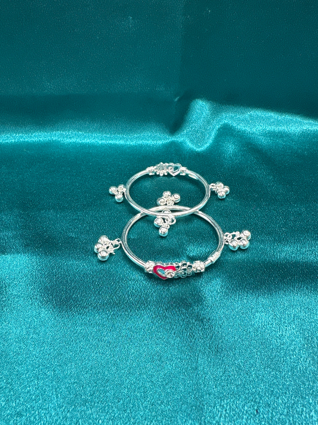 Fancy Silver baby bangles