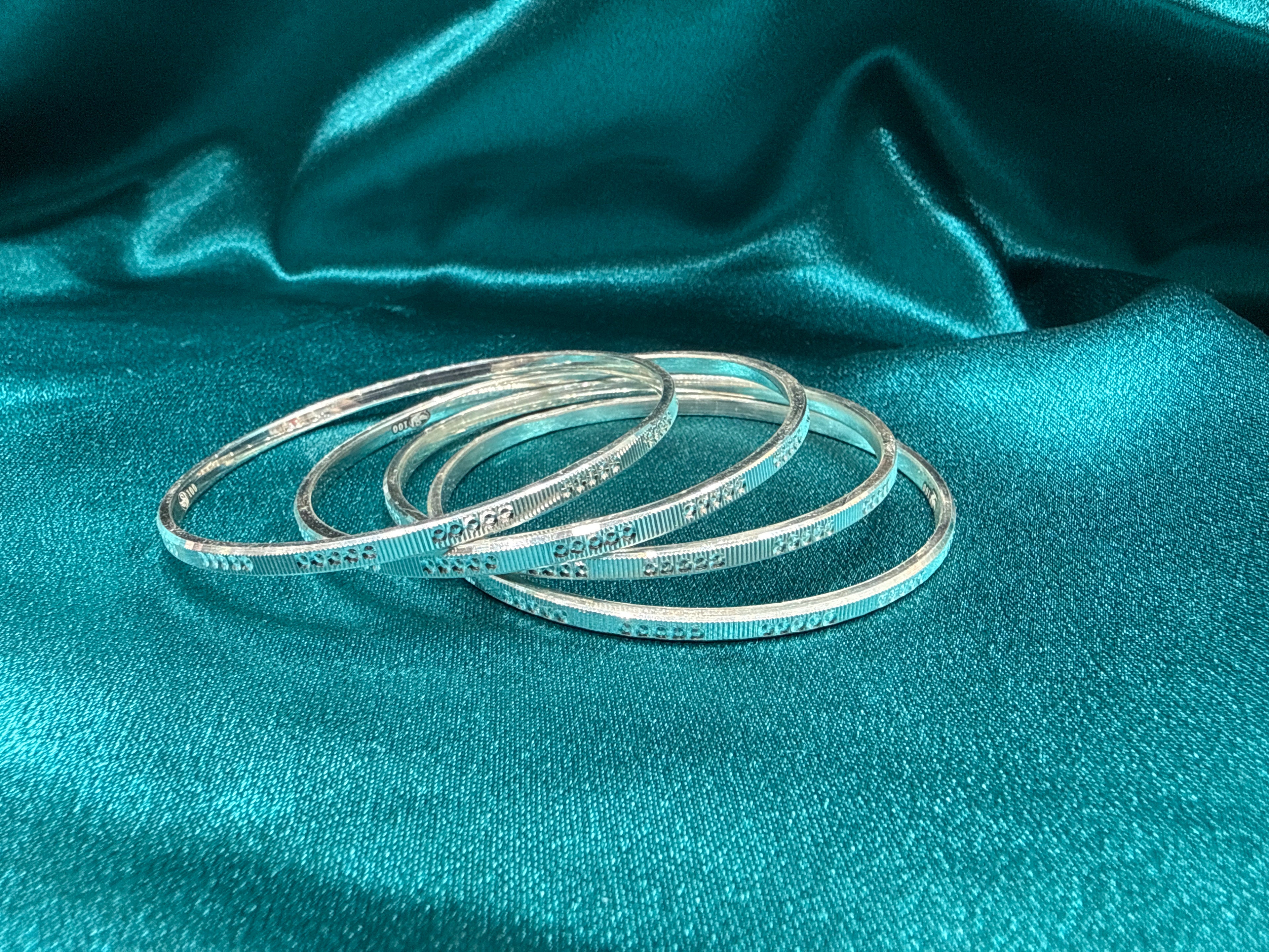 Designer Silver Bangles